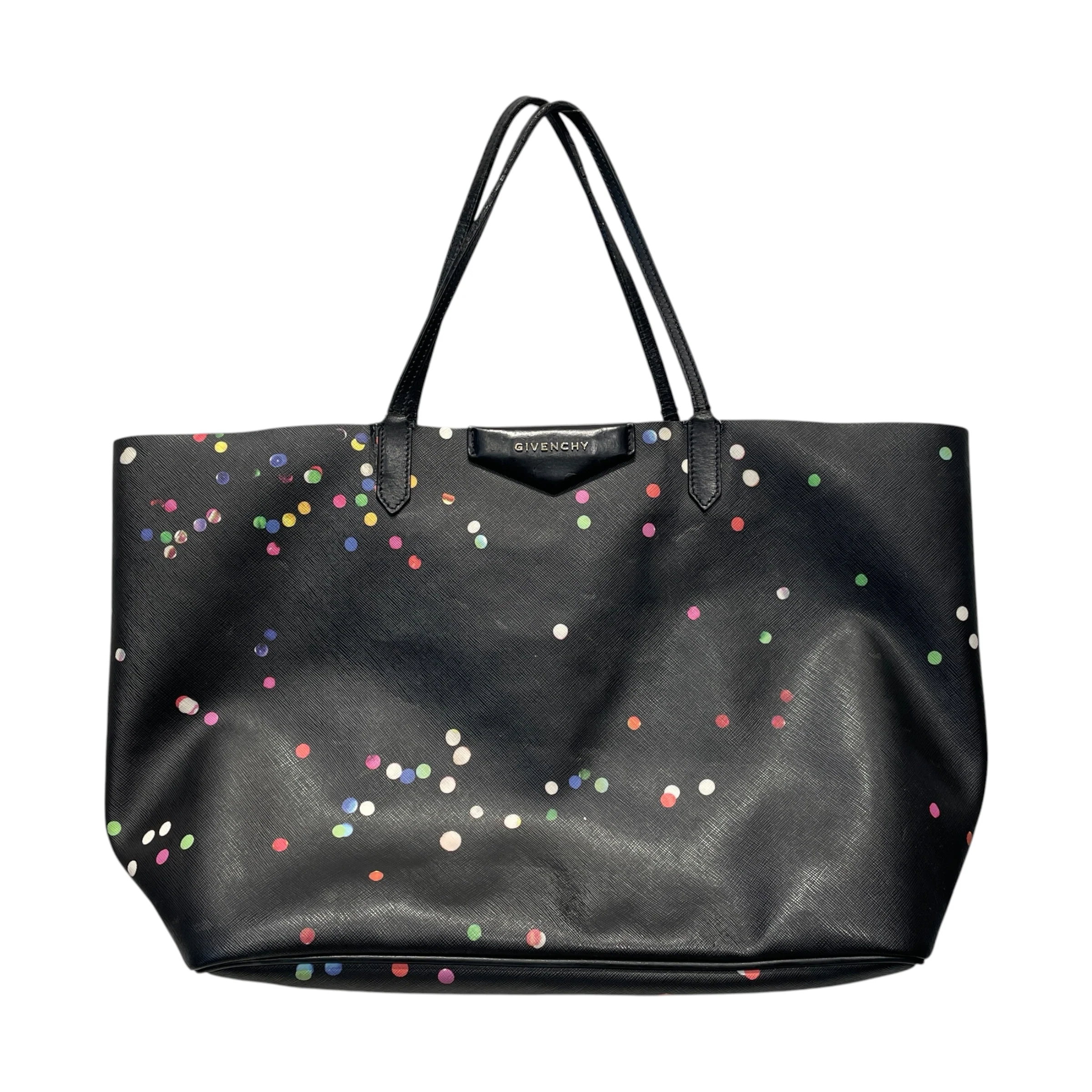 GIVENCHY/Tote Bag/Polka dot/Leather/BLK/