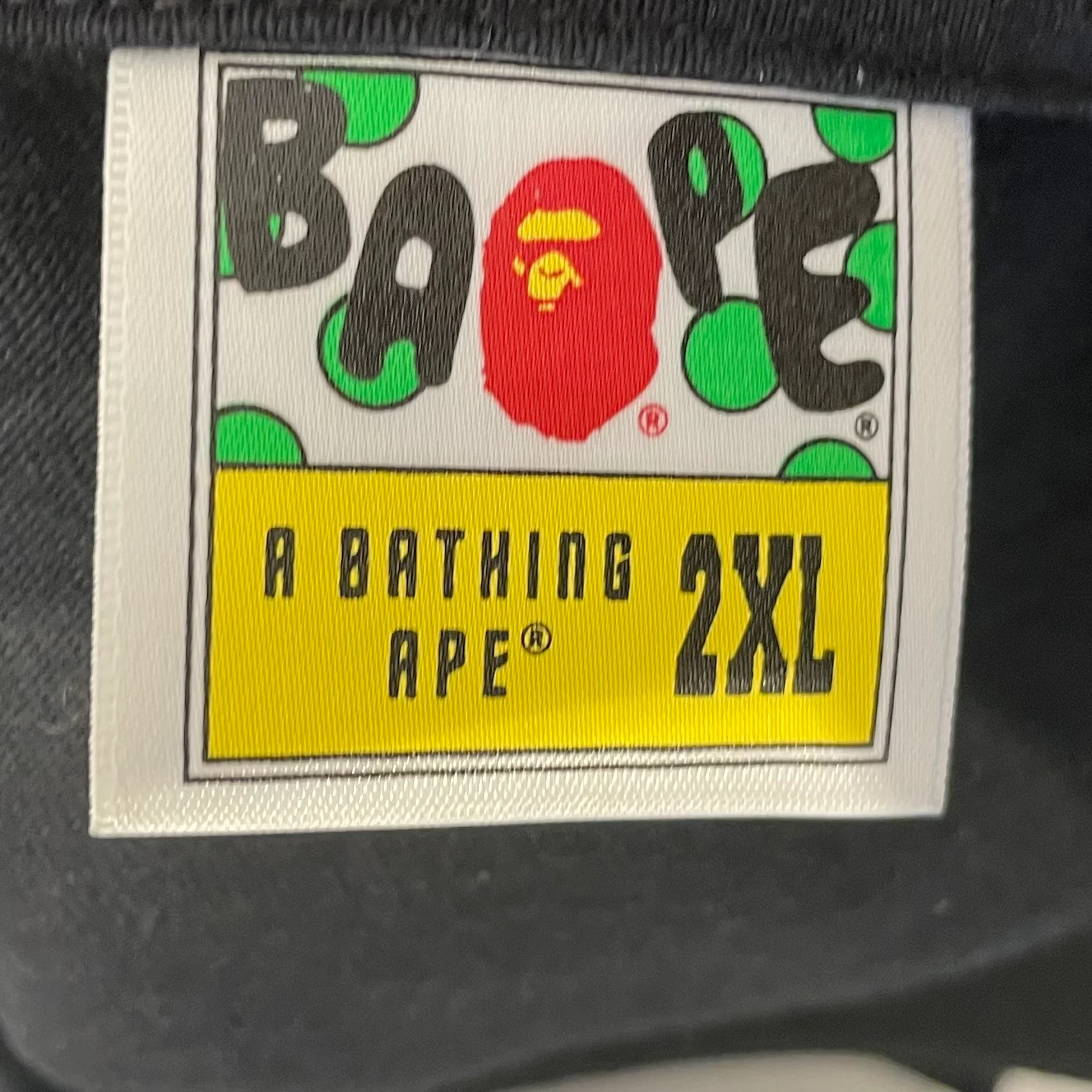 A BATHING APE/T-Shirt/XXL/Cotton/BLK/