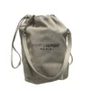 YVES SAINT LAURENT/Pouch/Leather/CRM/TEDDY DRAWSTRING