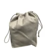 YVES SAINT LAURENT/Pouch/Leather/CRM/TEDDY DRAWSTRING