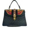 GUCCI/Tote Bag/Leather/BLK/FLAMES