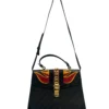 GUCCI/Tote Bag/Leather/BLK/FLAMES