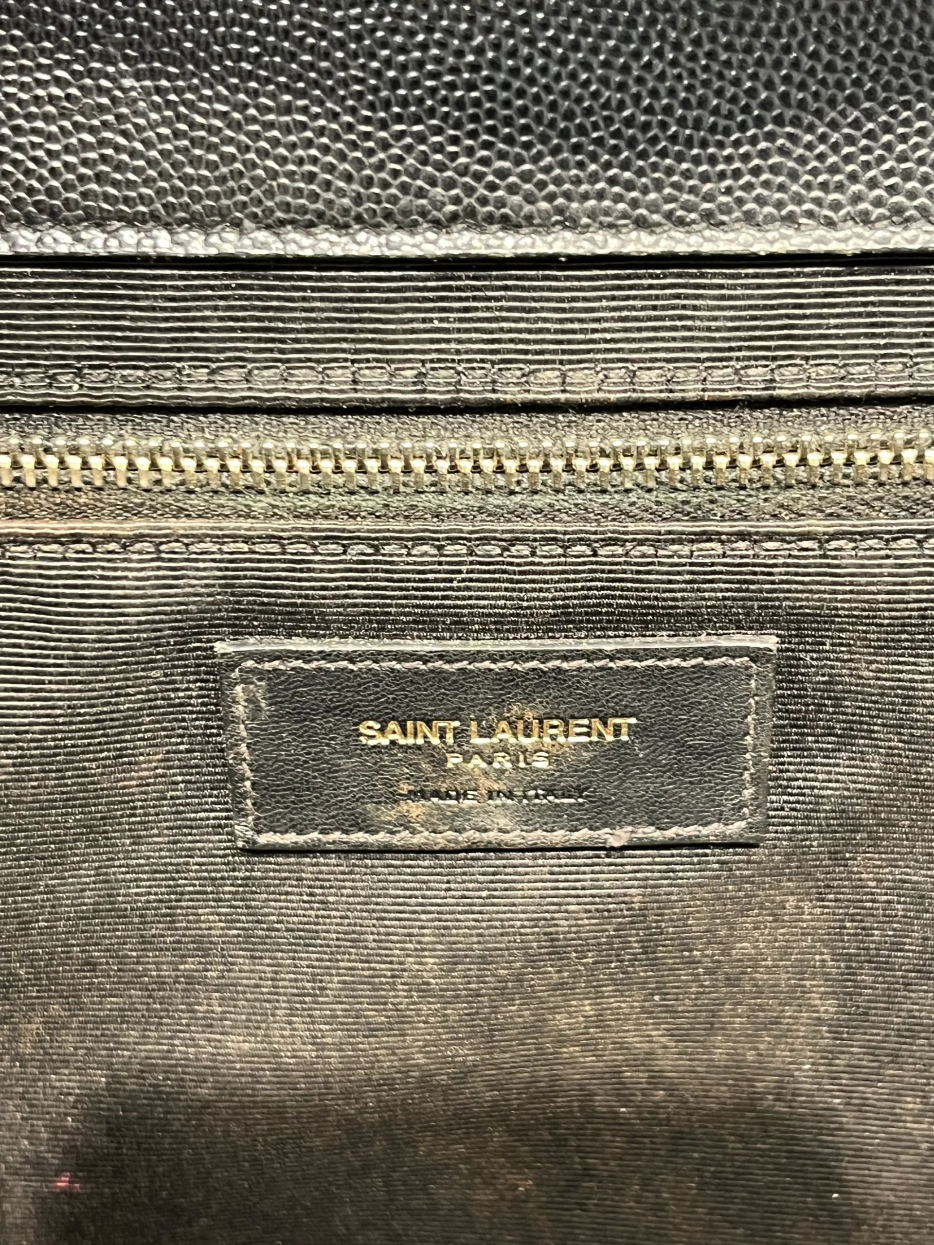 YVES SAINT LAURENT/Tote Bag/Leather/BLK/CHEVRONCAVIARLEATHERDVL354
