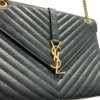 YVES SAINT LAURENT/Tote Bag/Leather/BLK/CHEVRONCAVIARLEATHERDVL354