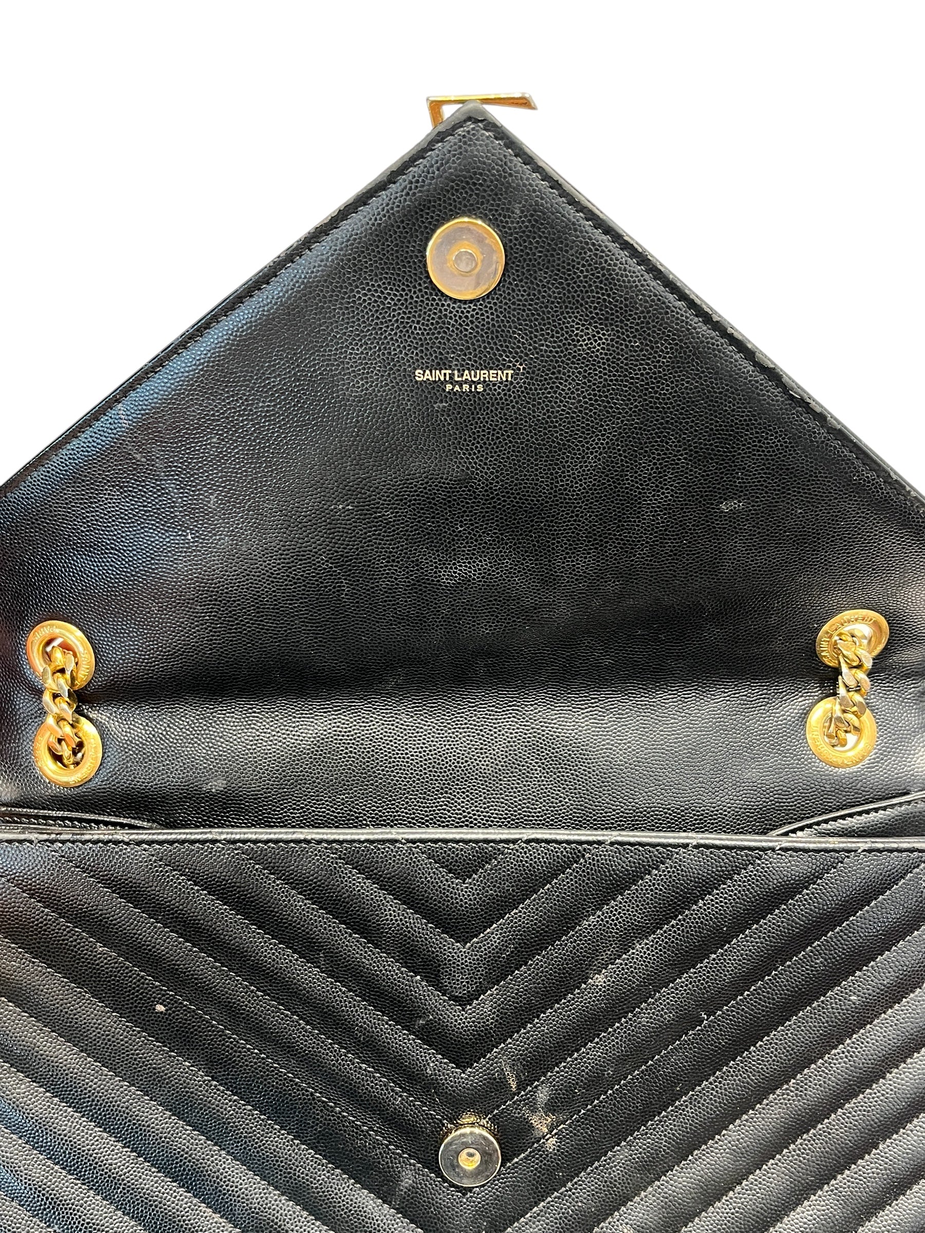 YVES SAINT LAURENT/Tote Bag/Leather/BLK/CHEVRONCAVIARLEATHERDVL354