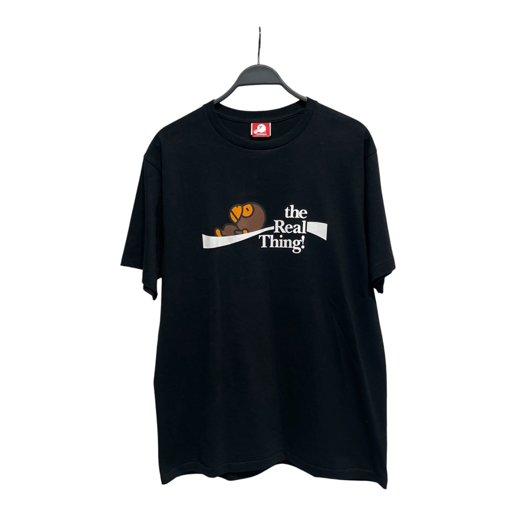 A BATHING APE/T-Shirt/XL/Cotton/BLK/Bb Milo-Real Thing
