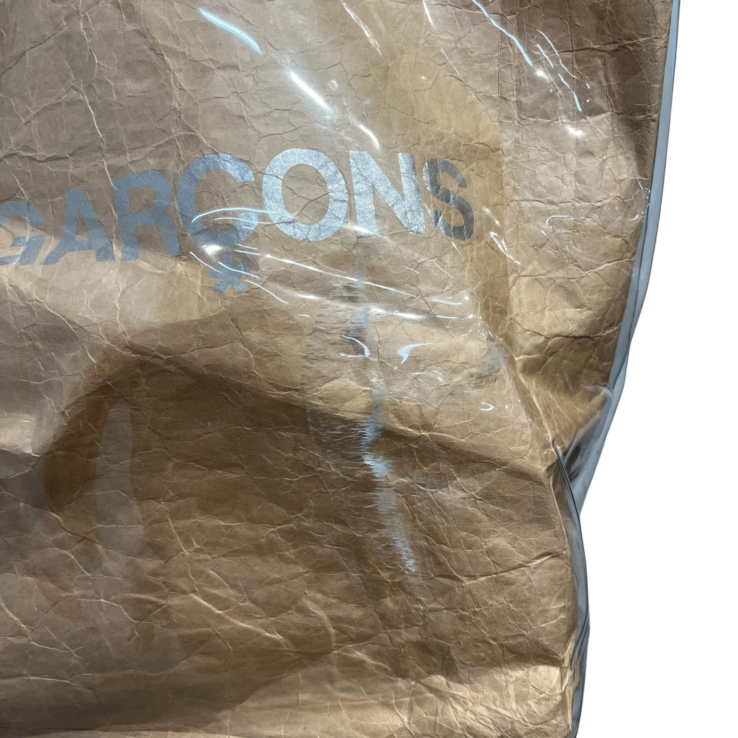 COMME des GARCONS/Tote Bag/BEG/pvc silver logo