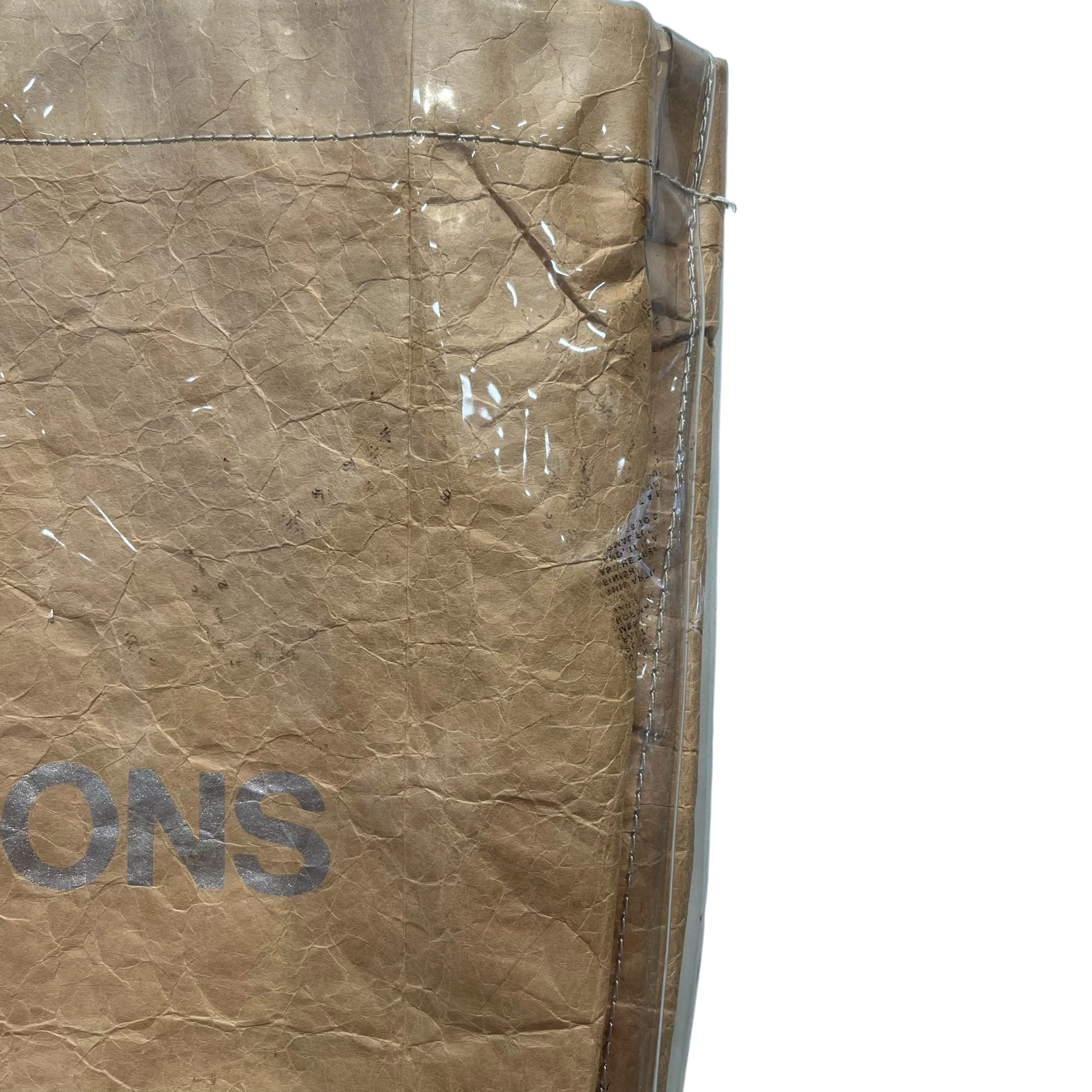 COMME des GARCONS/Tote Bag/BEG/pvc silver logo