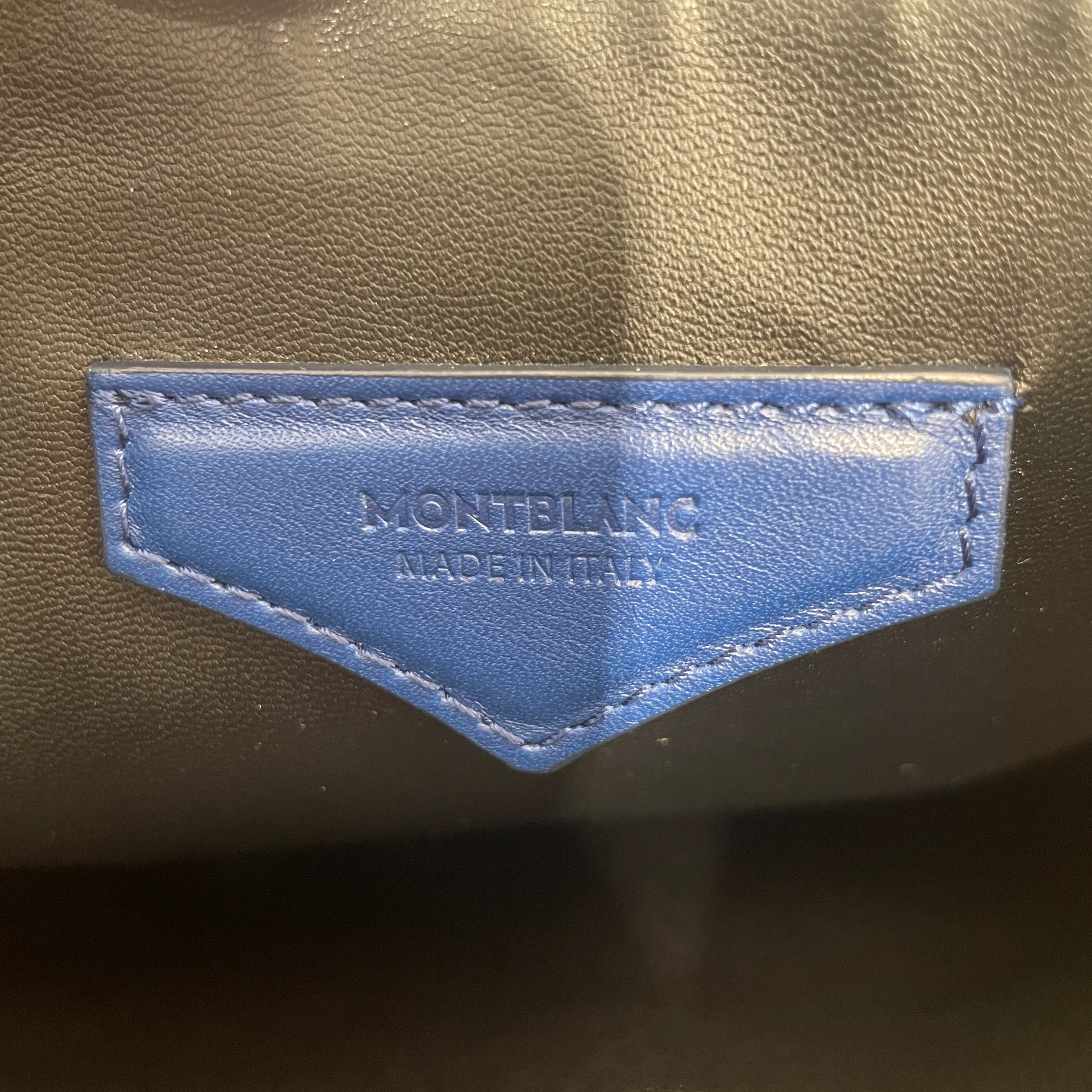 MONTBLANC/Pouch/Leather/BLU/Mopntbalnc Blue Pouch