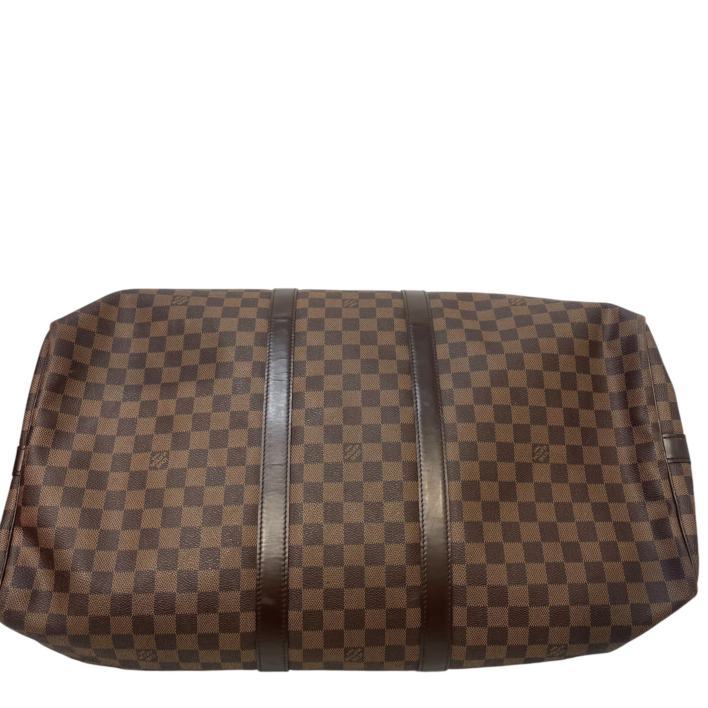 LOUIS VUITTON/Luggage/Border/Leather/BRW/Keepall 55 Bandouliere