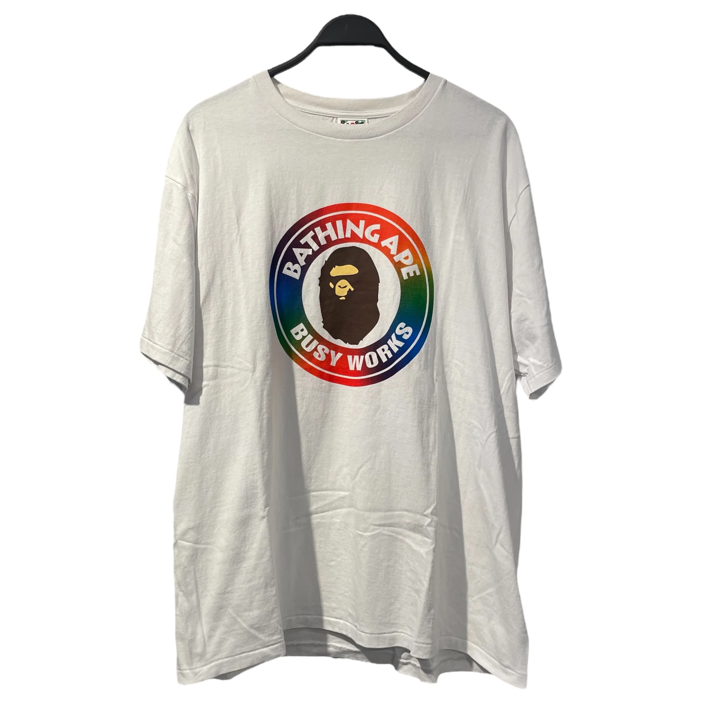 90-a-bathing-ape-t-shirt-xxl-cotton-wht-rainbo-1.webp A BATHING APE/T-Shirt/XXL/Cotton/WHT/rainbo