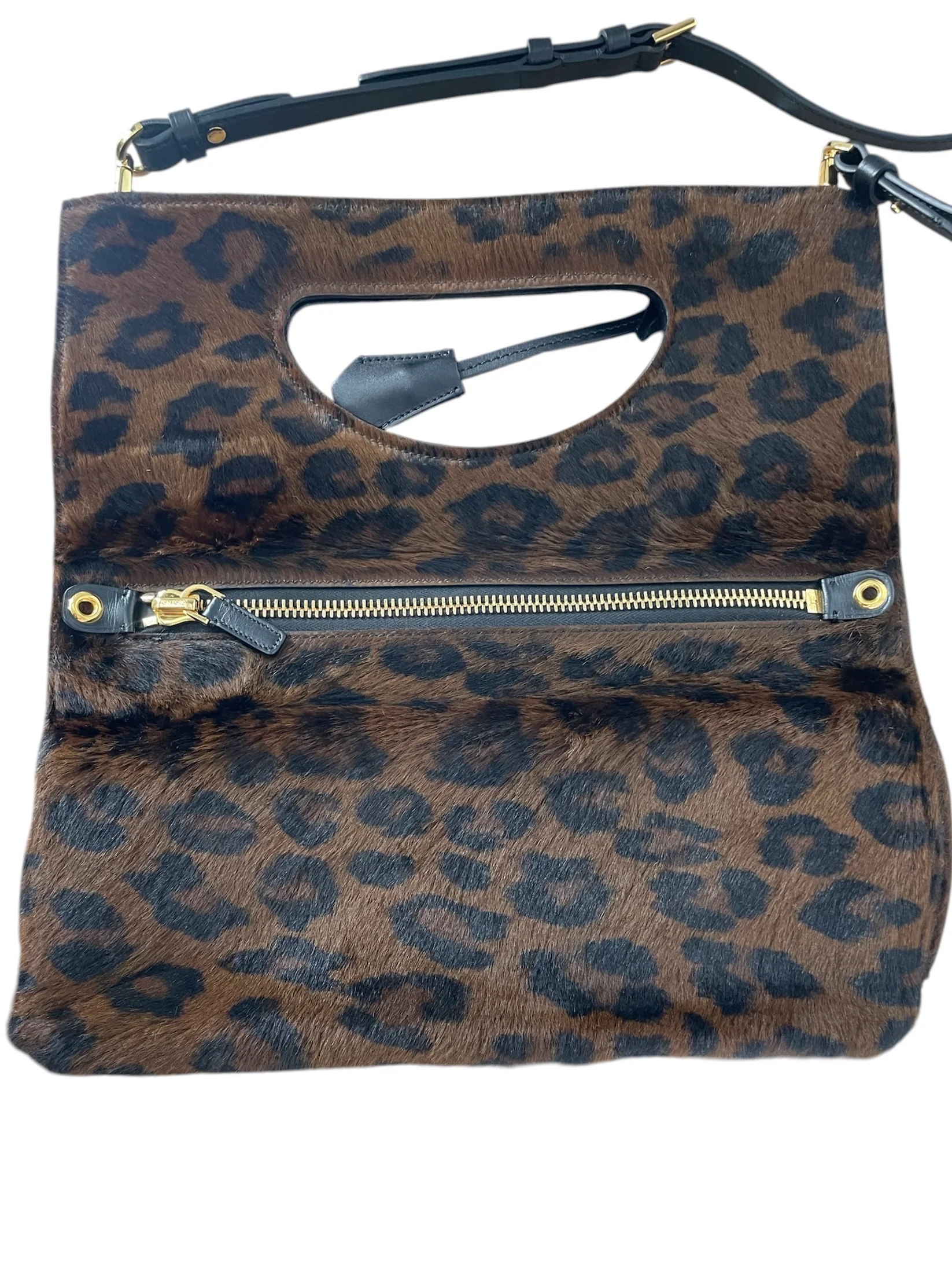 TOM FORD/Clutch Bag/Animal Pattern/Fur/BRW/ALIX MODEL CHEETAH CALF HAIR