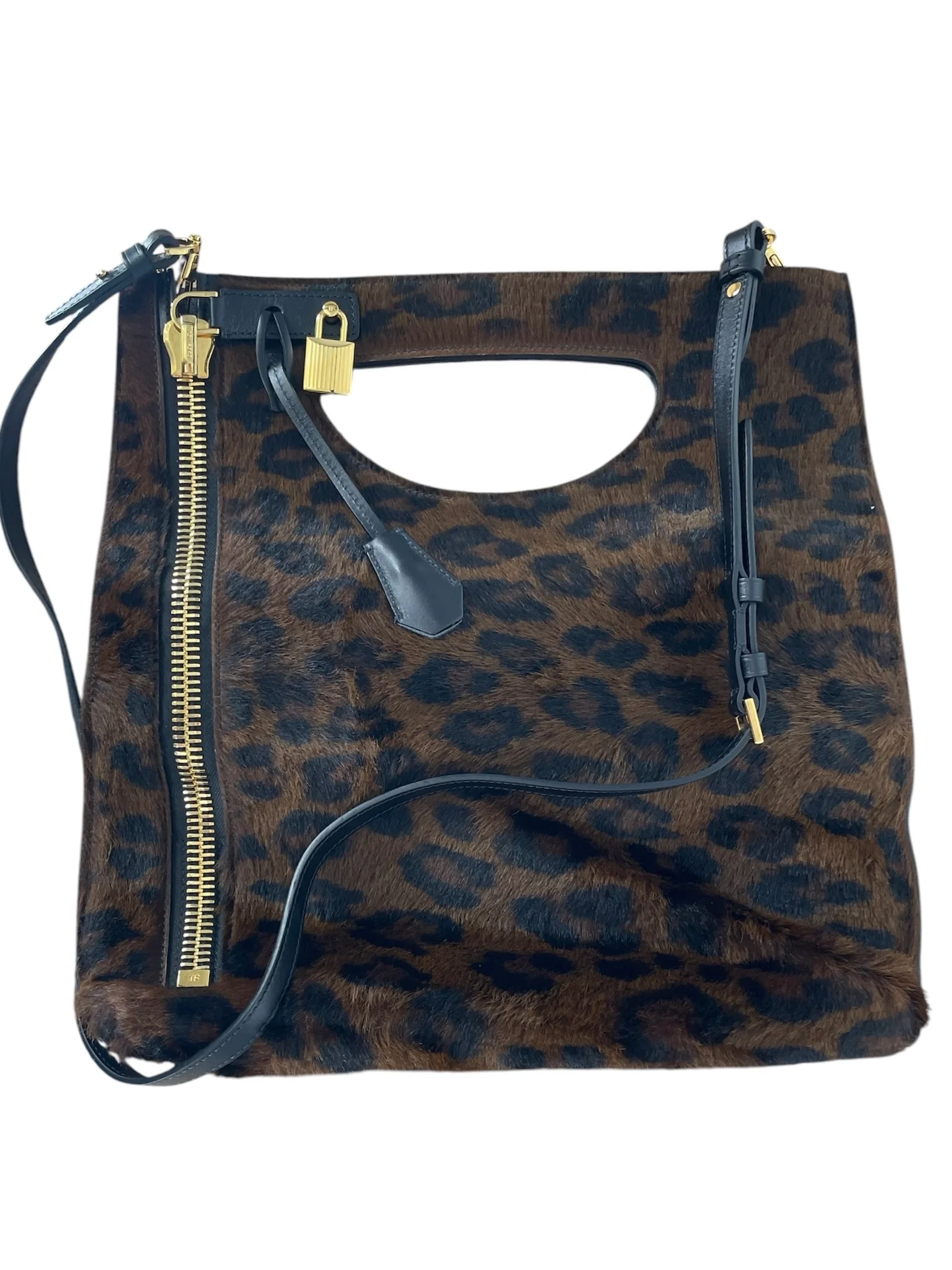 TOM FORD/Clutch Bag/Animal Pattern/Fur/BRW/ALIX MODEL CHEETAH CALF HAIR