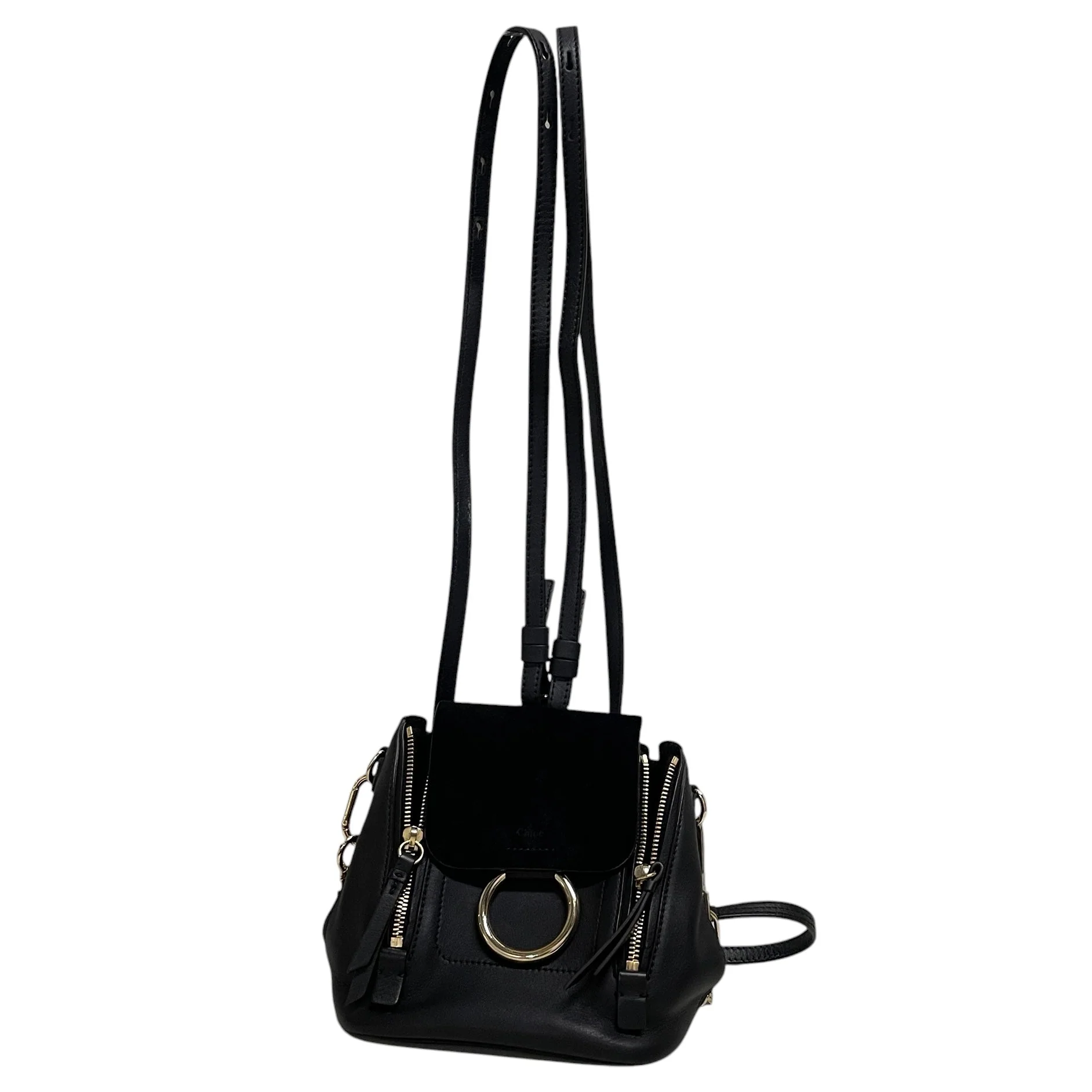 Chloe/Backpack/Leather/BLK/QVMGBYH