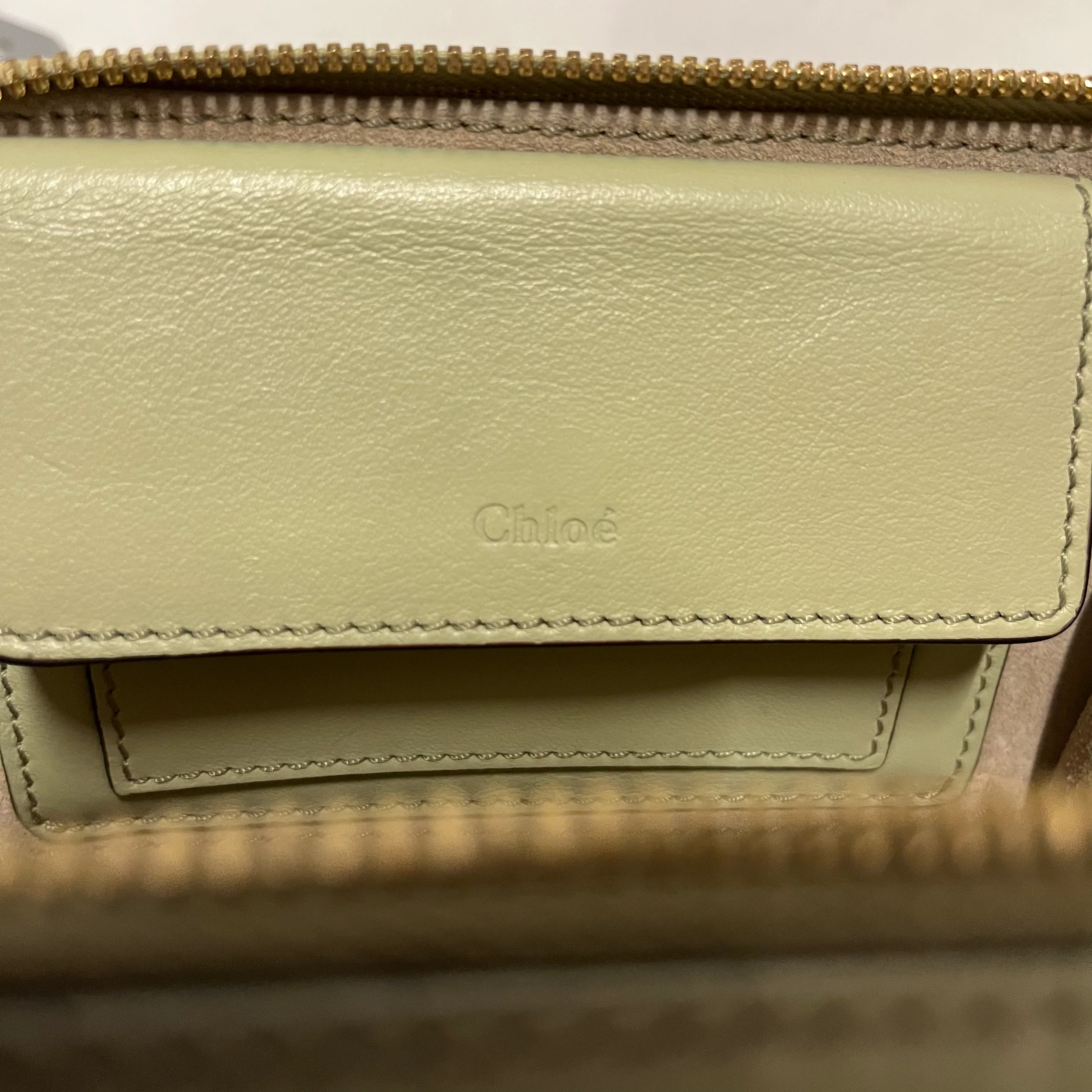 Chloe/Cross Body Bag/Leather/GRN/EMBOSSED C BAG