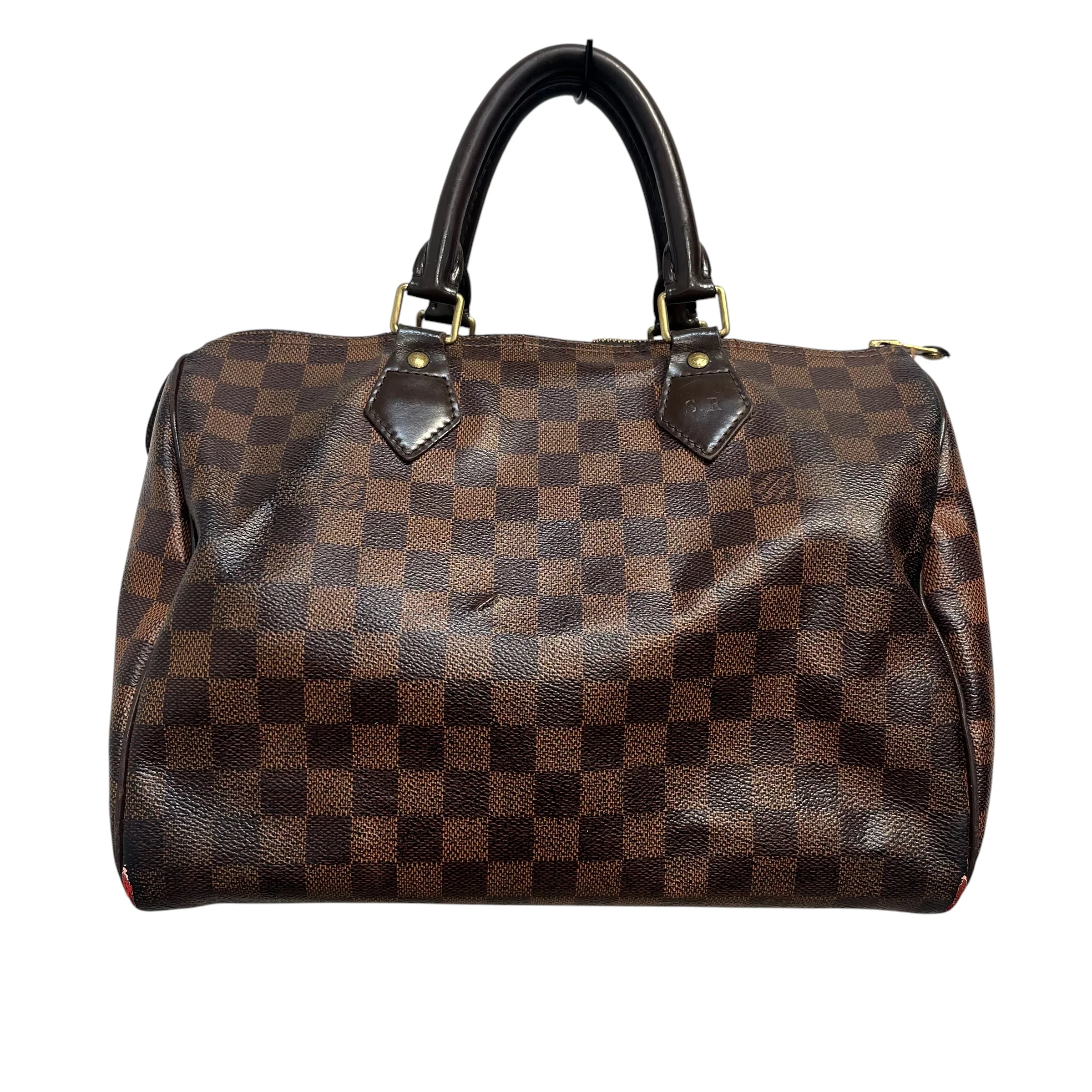 LOUIS VUITTON/Hand Bag/Monogram/Leather/BRW/SPEEDY DAMIER