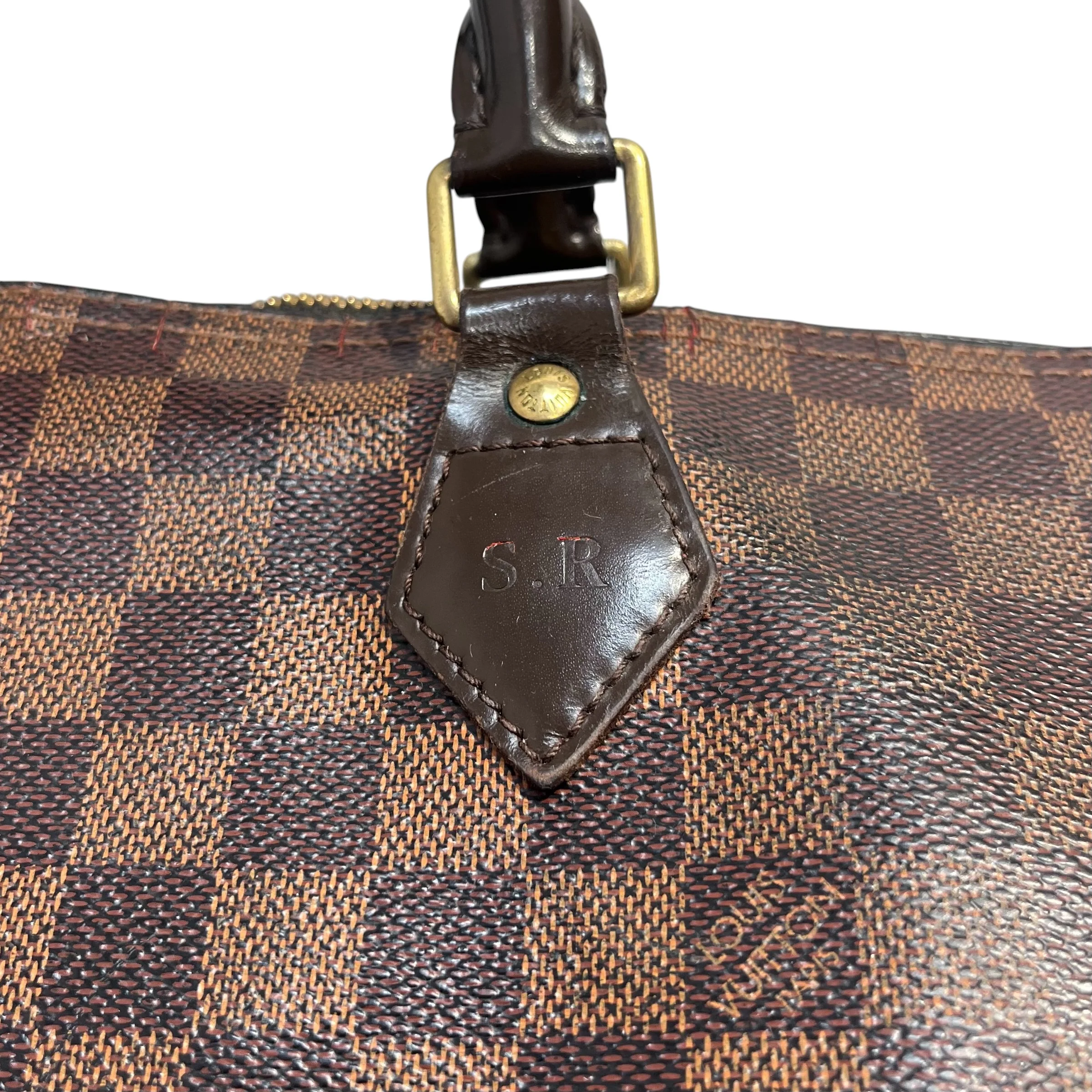 LOUIS VUITTON/Hand Bag/Monogram/Leather/BRW/SPEEDY DAMIER