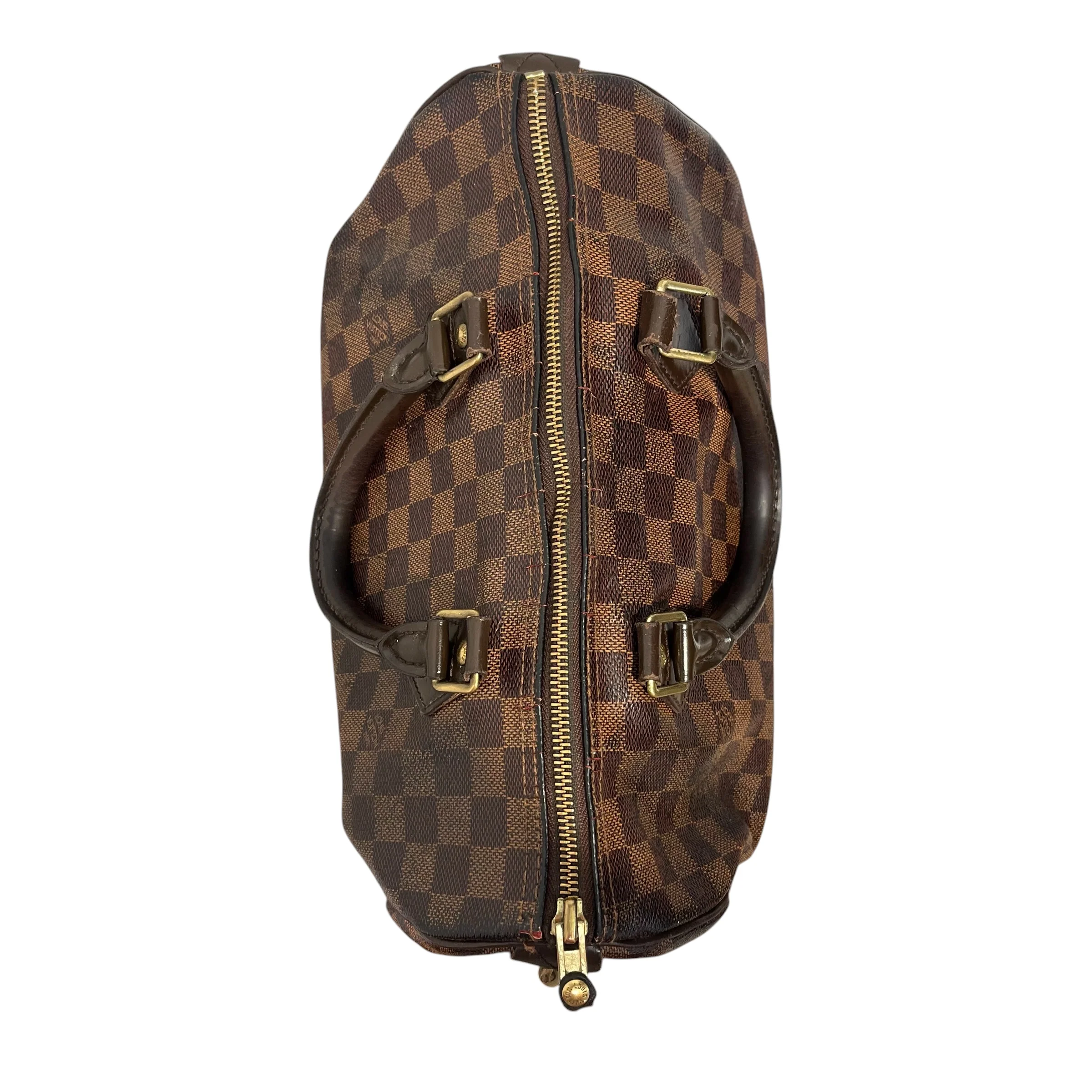 LOUIS VUITTON/Hand Bag/Monogram/Leather/BRW/SPEEDY DAMIER