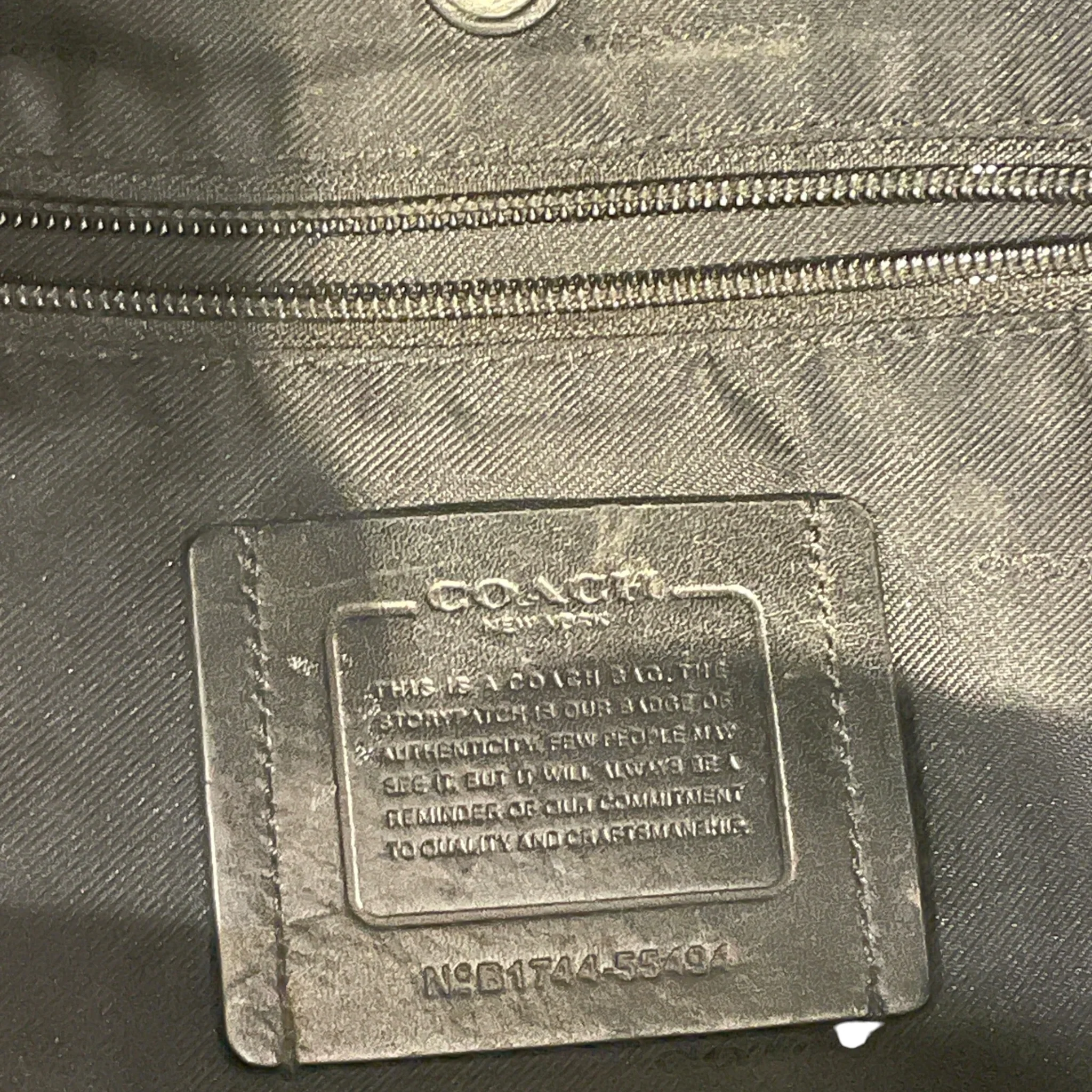 COACH/Backpack/Leather/BLK/Middle Stripe