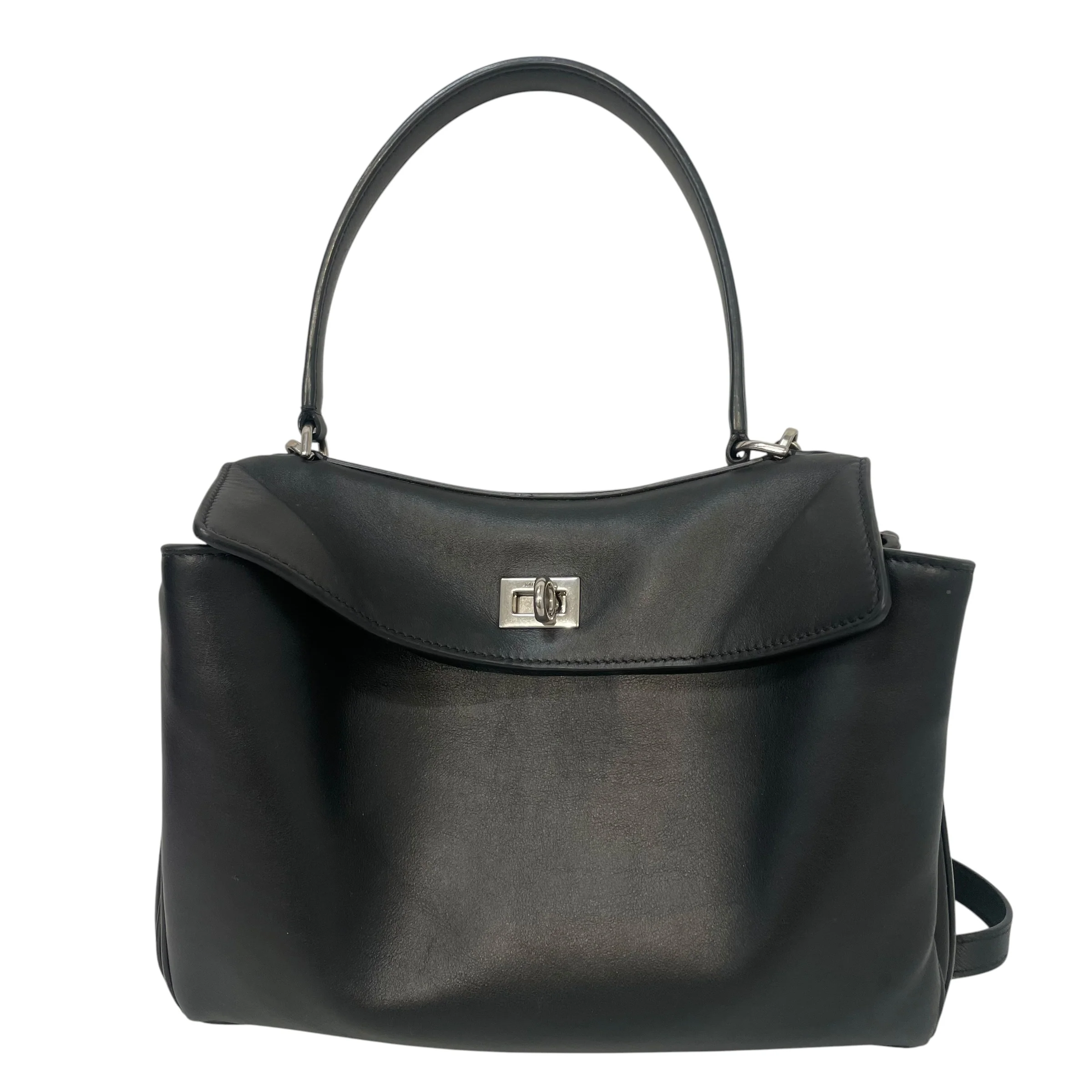 BALENCIAGA/Cross Body Bag/Leather/BLK/Rodeo Small