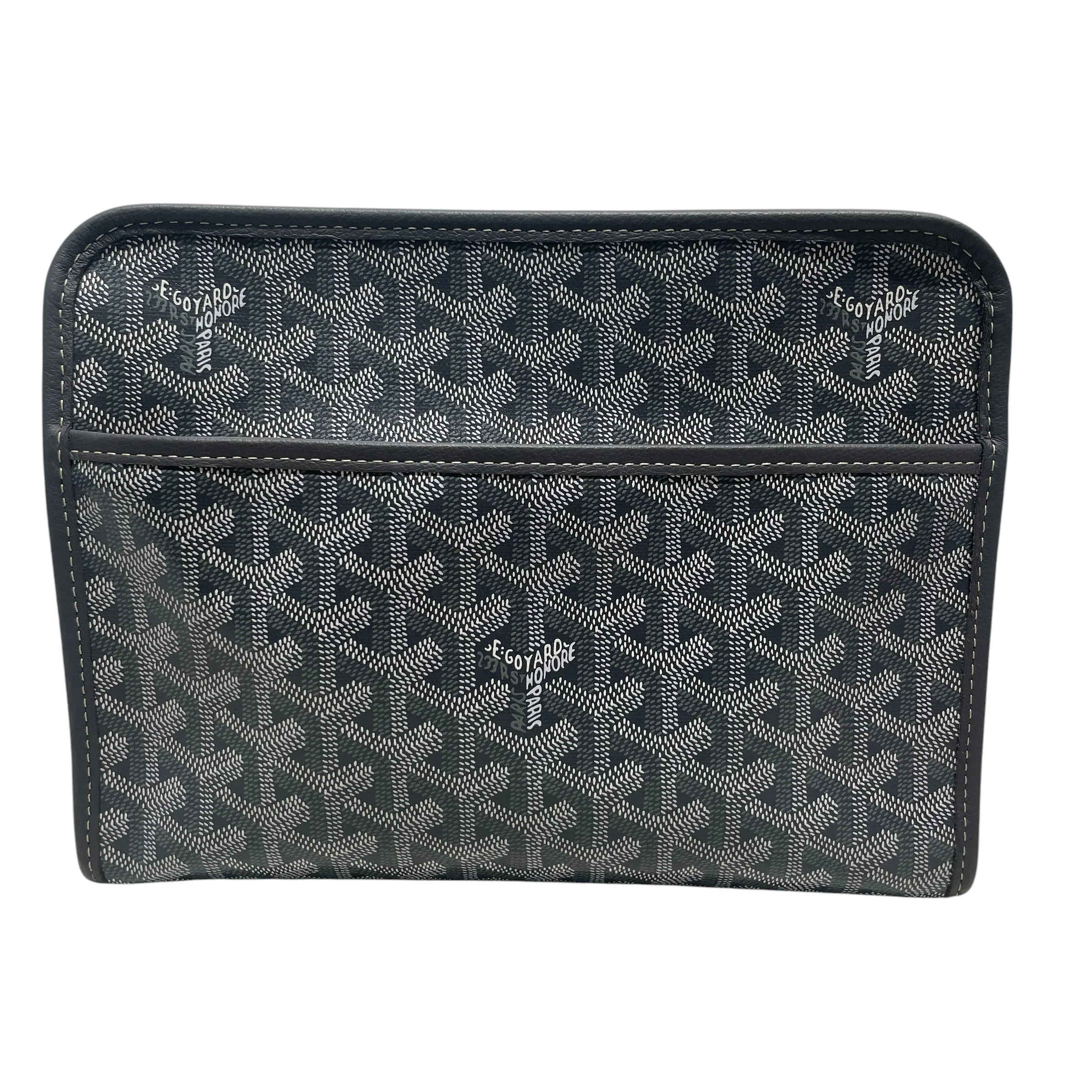 GOYARD/Pouch/All Over Print/Leather/GRY/