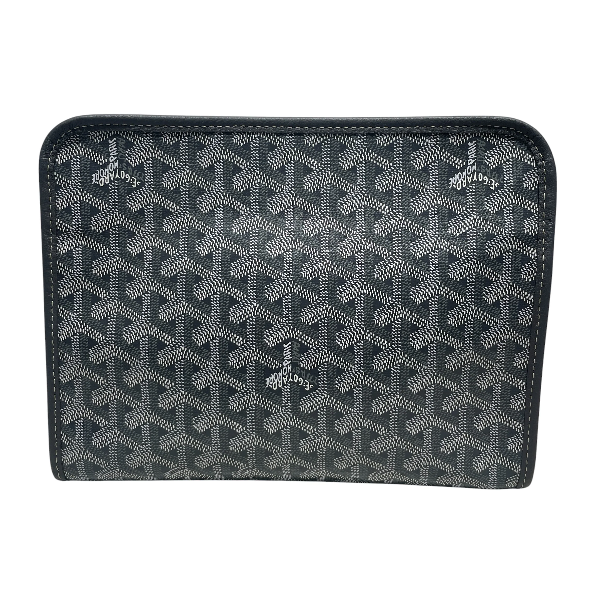 GOYARD/Pouch/All Over Print/Leather/GRY/