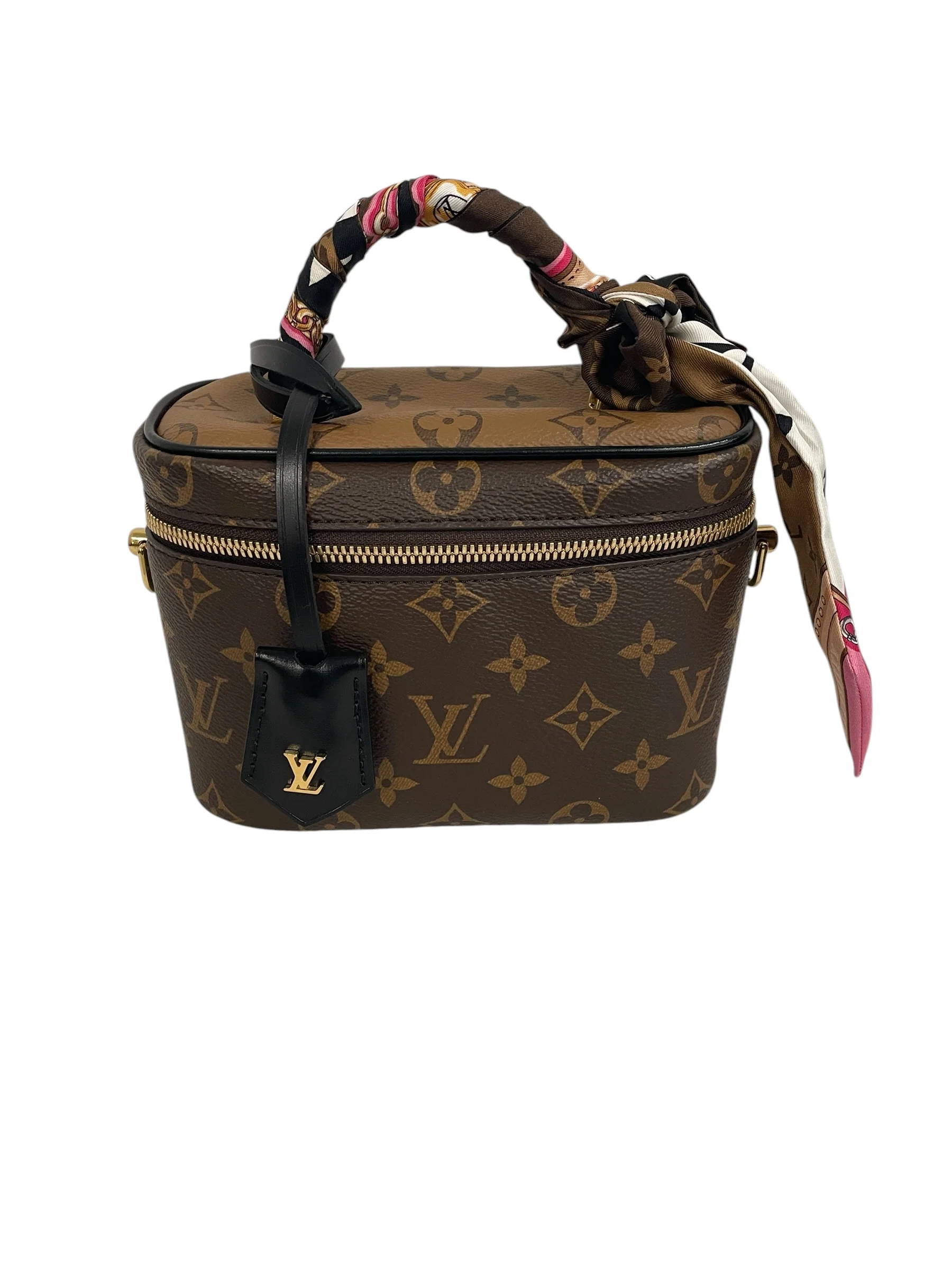 LOUIS VUITTON/Bag/Monogram/Leather/BRW/LV VANITY PM BAG W BANDANA