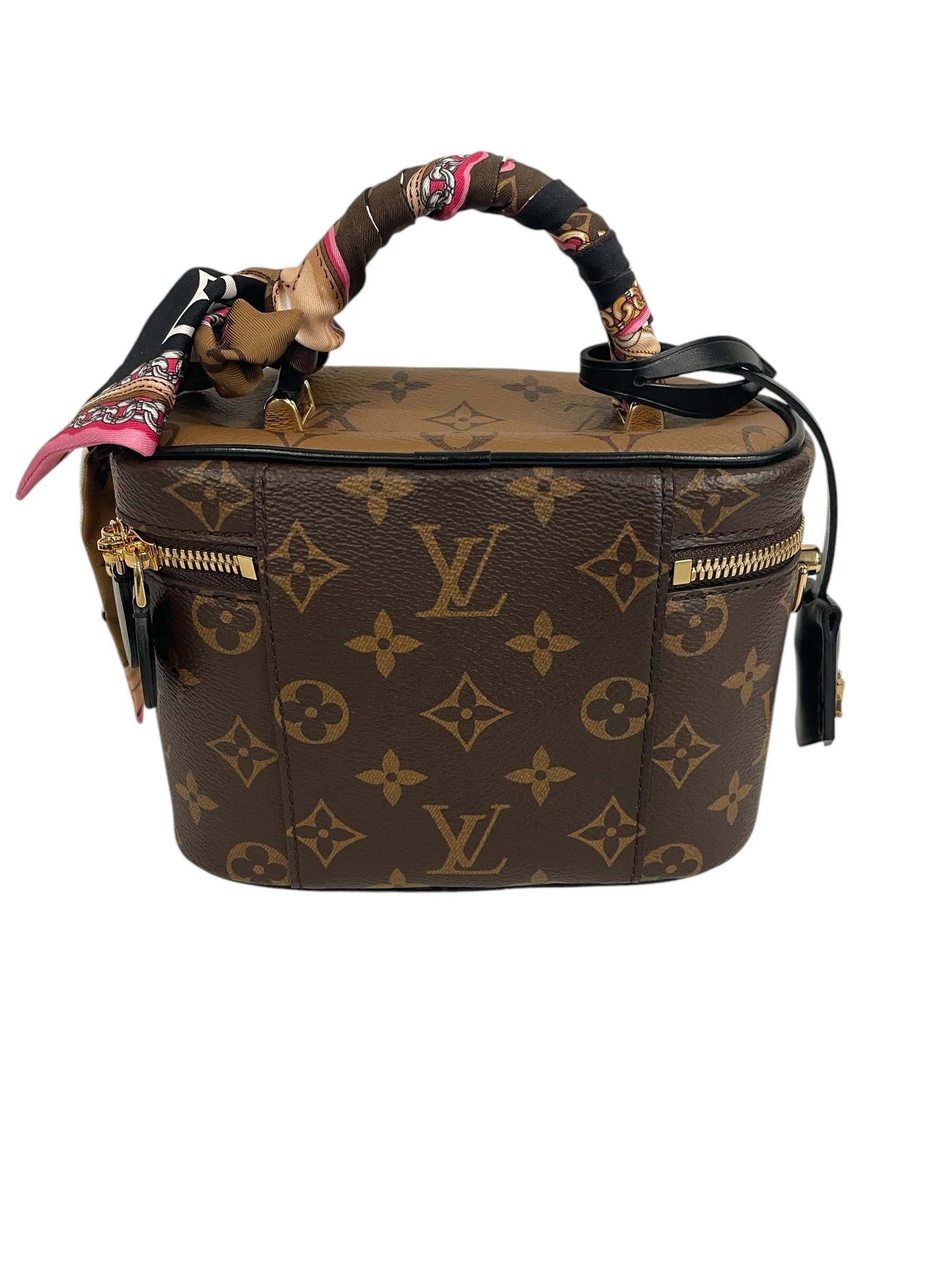 LOUIS VUITTON/Bag/Monogram/Leather/BRW/LV VANITY PM BAG W BANDANA