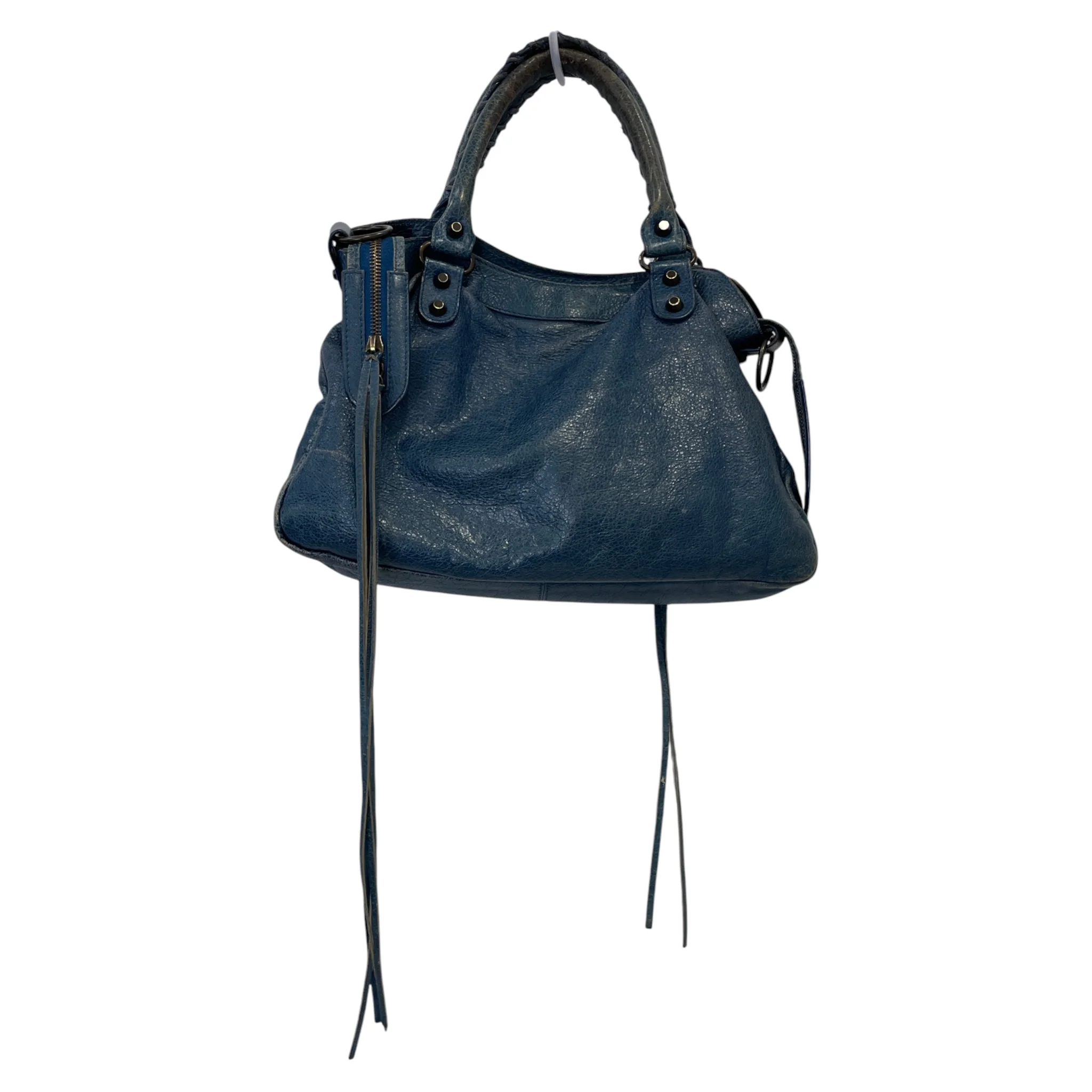BALENCIAGA/Hand Bag/Leather/BLU/INDIGO, 3RMJBGM