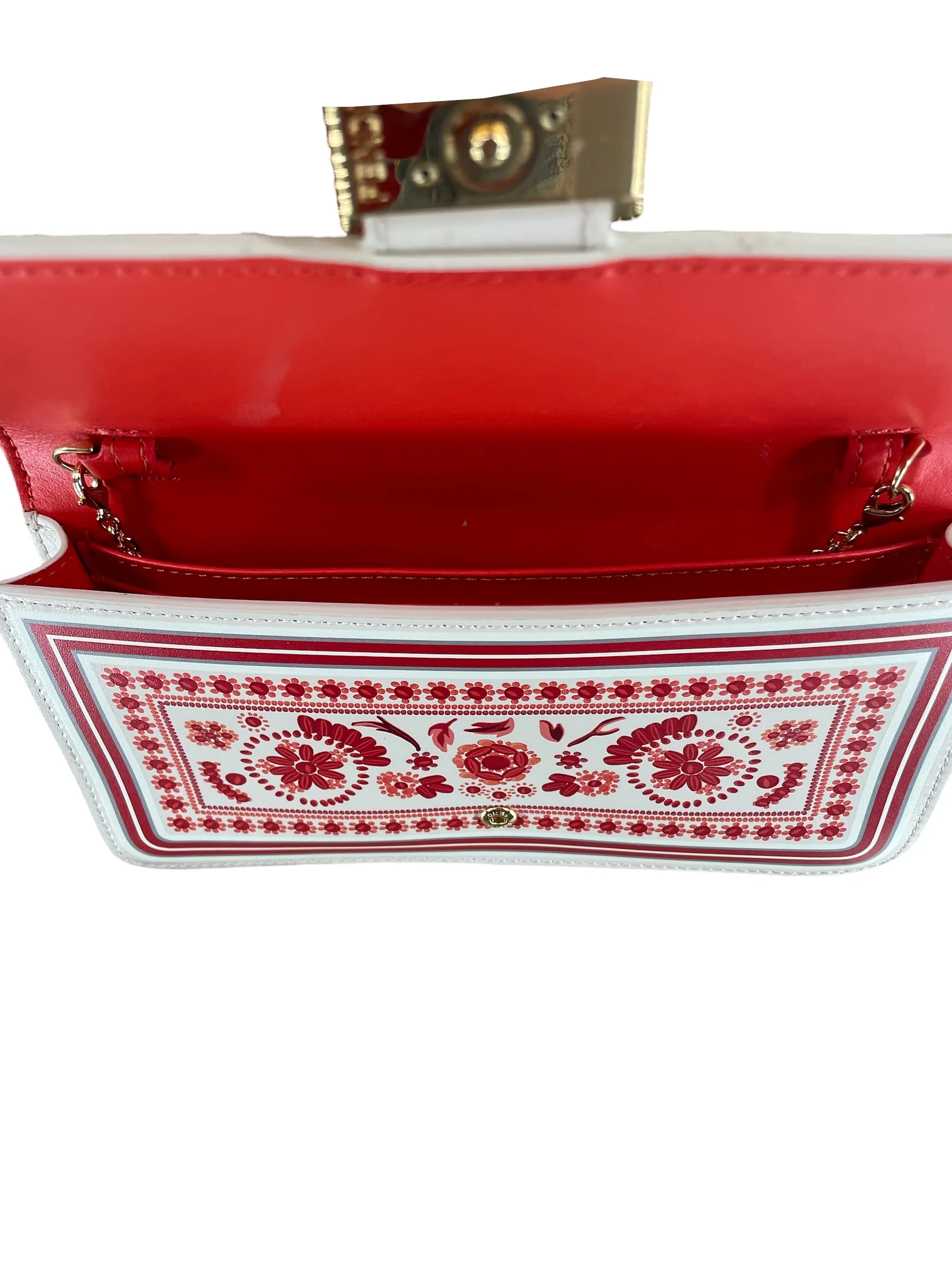 FENDI/Bag/Floral Pattern/Leather/RED/FENDI CORAL BANDANA BAG