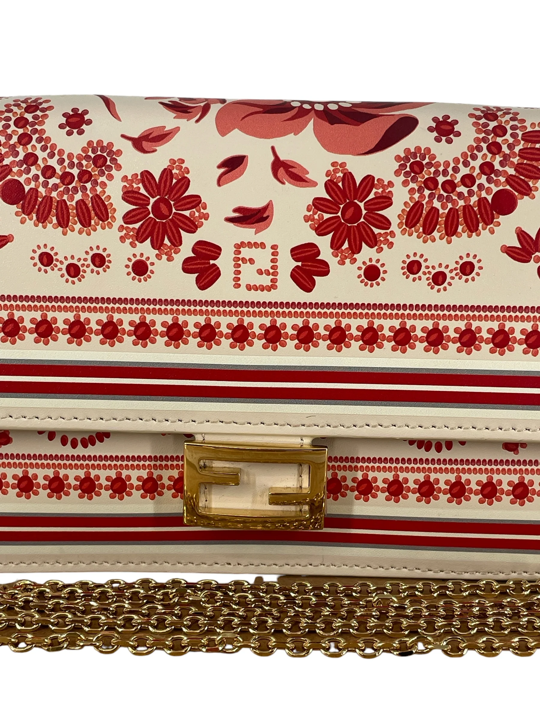 FENDI/Bag/Floral Pattern/Leather/RED/FENDI CORAL BANDANA BAG