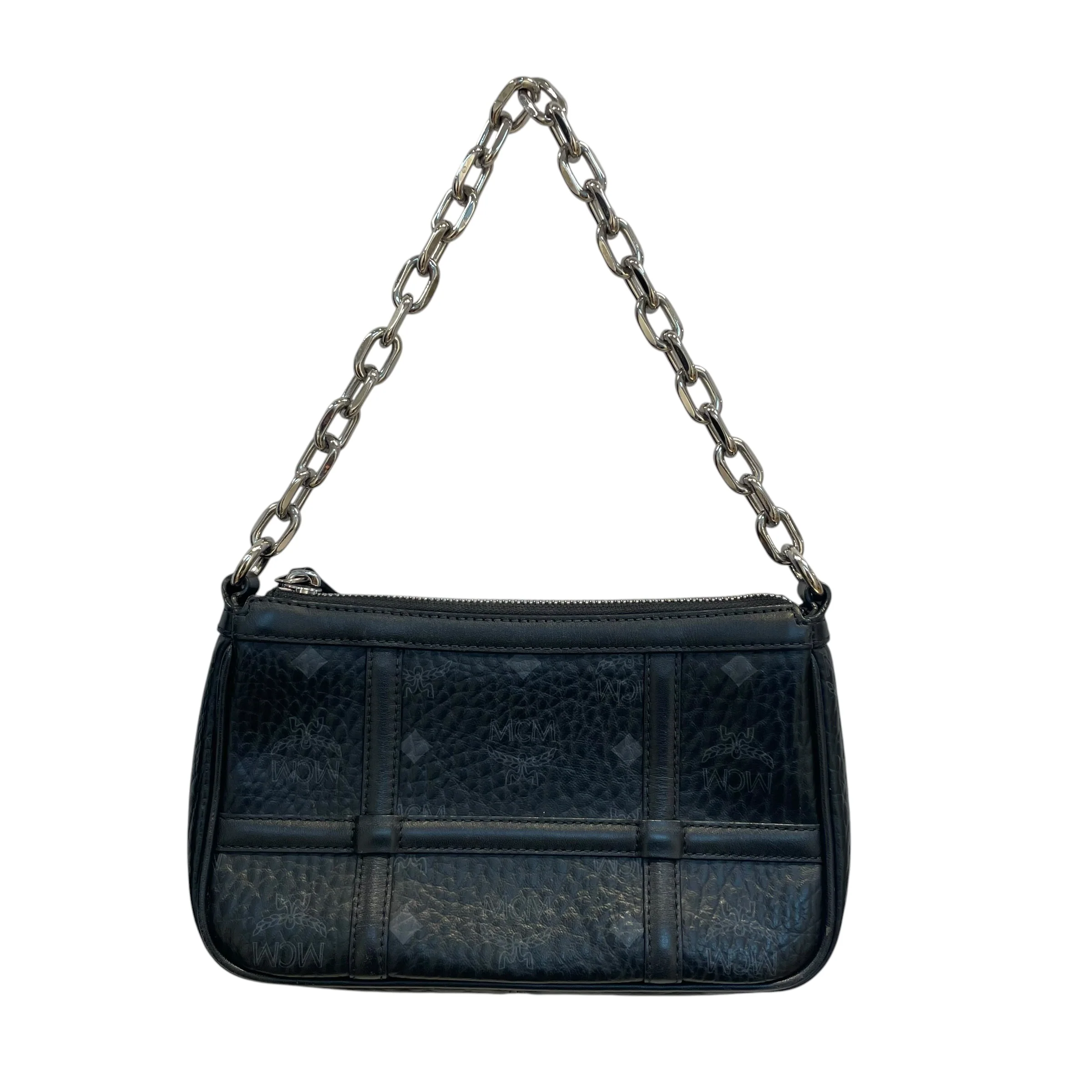 MCM/Hand Bag/Monogram/Leather/BLK/delmy visetos mini shoulder