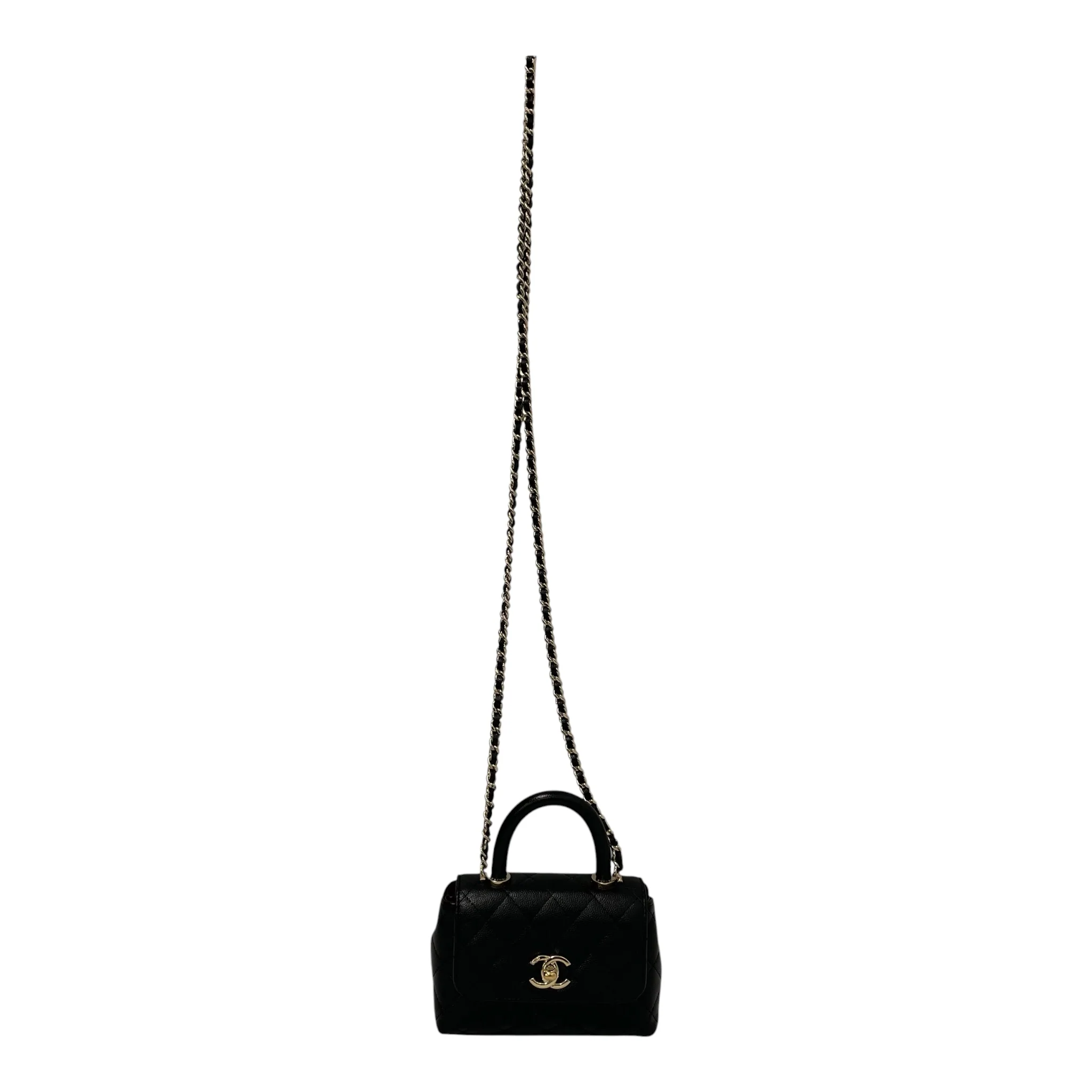CHANEL/Cross Body Bag/Leatherl/BLK/N0E131A1