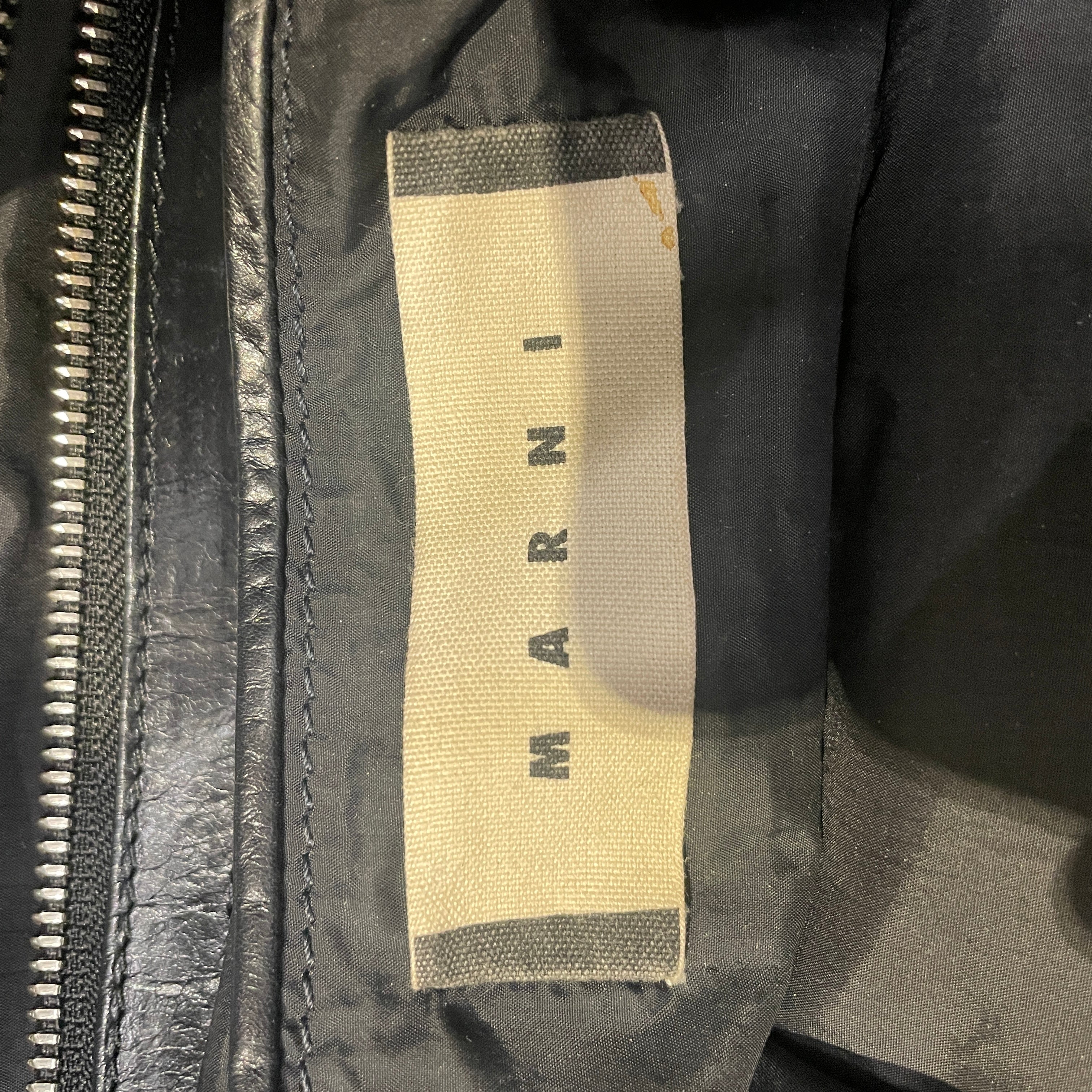 MARNI/Cross Body Bag/Leather/BLK/Convertible lambskin