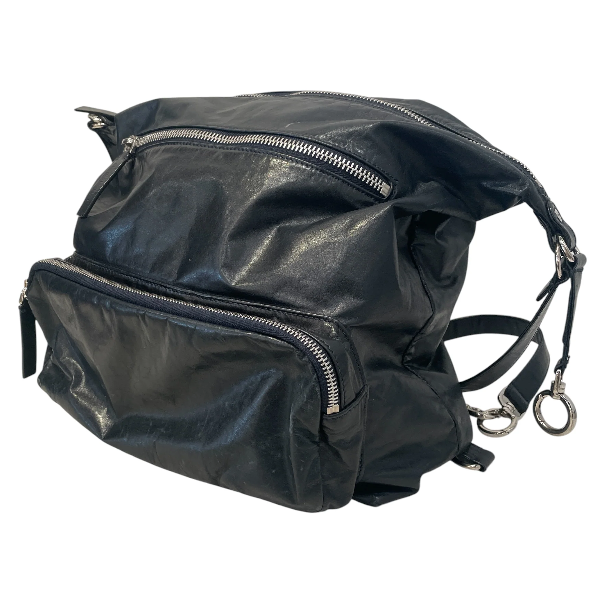 MARNI/Cross Body Bag/Leather/BLK/Convertible lambskin