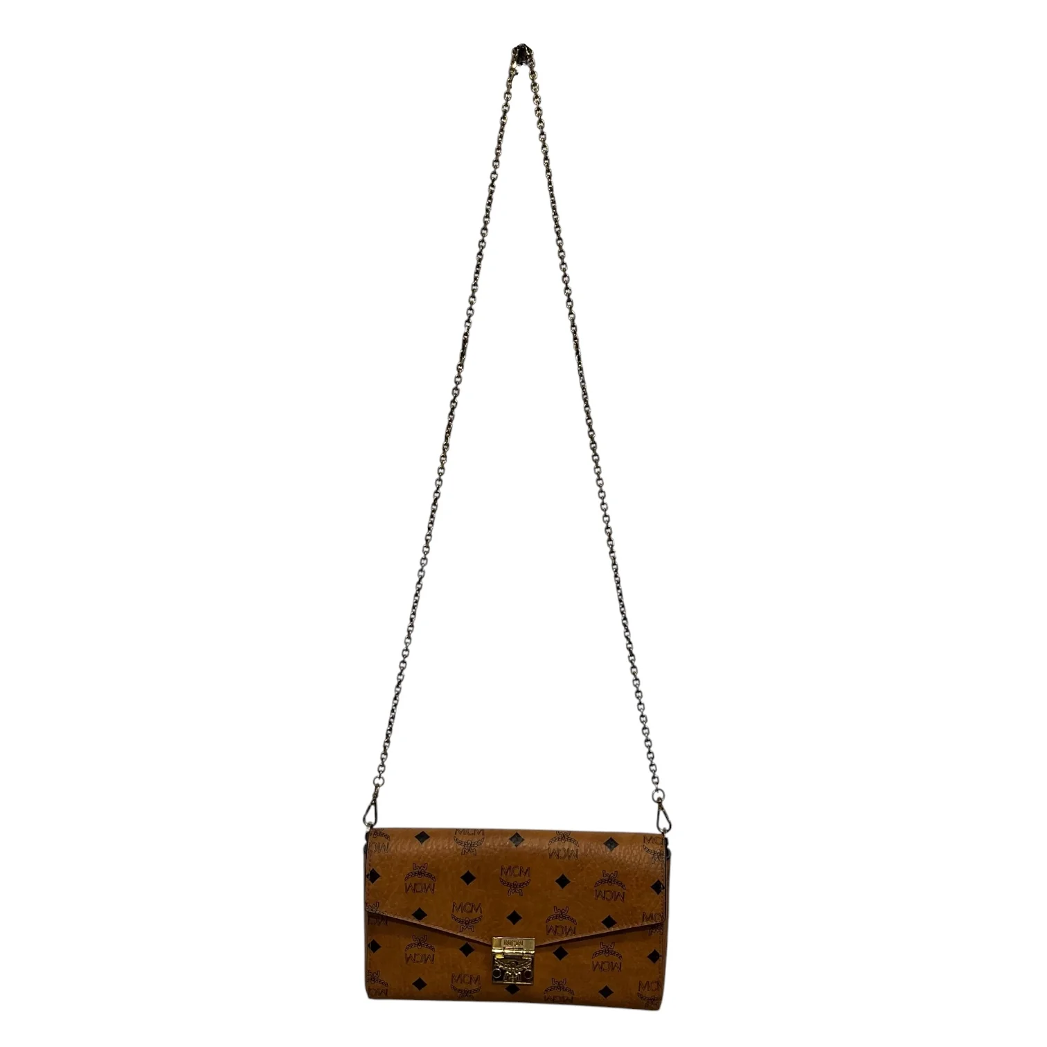 MCM/Cross Body Bag/Monogram/Leather/BRW/CHAIN CROSSBODY