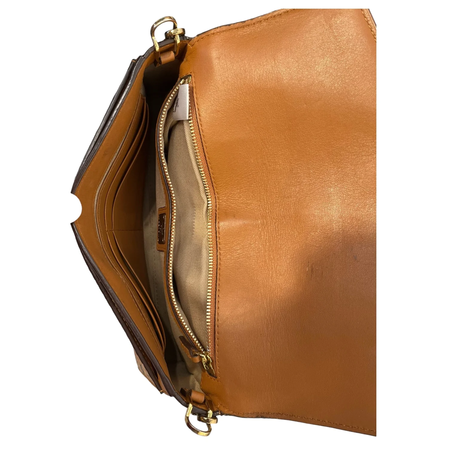 MCM/Cross Body Bag/Monogram/Leather/BRW/CHAIN CROSSBODY