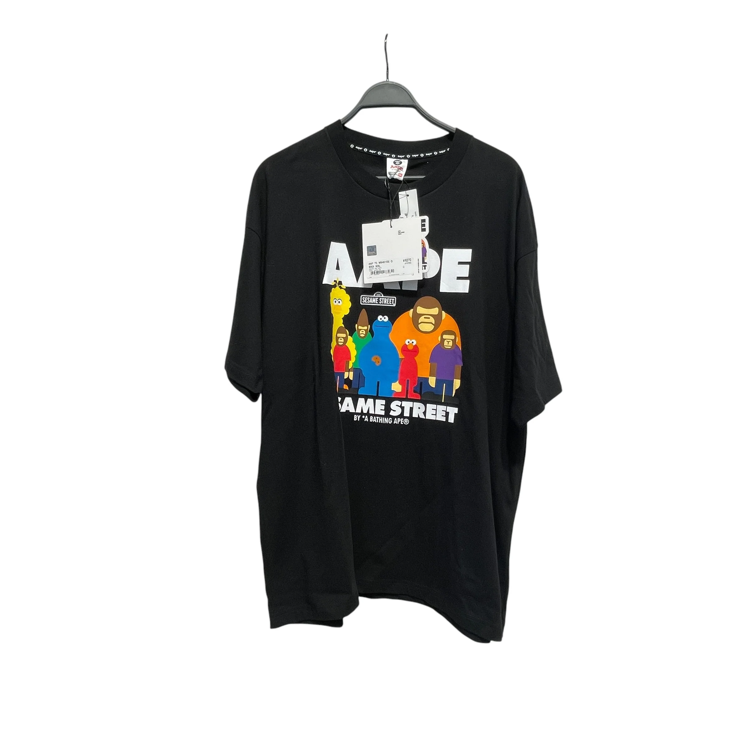 98-aape-by-a-bathing-ape-t-shirt-xxl-cotton-blk-graphic-sesame-street-1.webp AAPE BY A BATHING APE/T-Shirt/XXL/Cotton/BLK/Graphic/Sesame Street