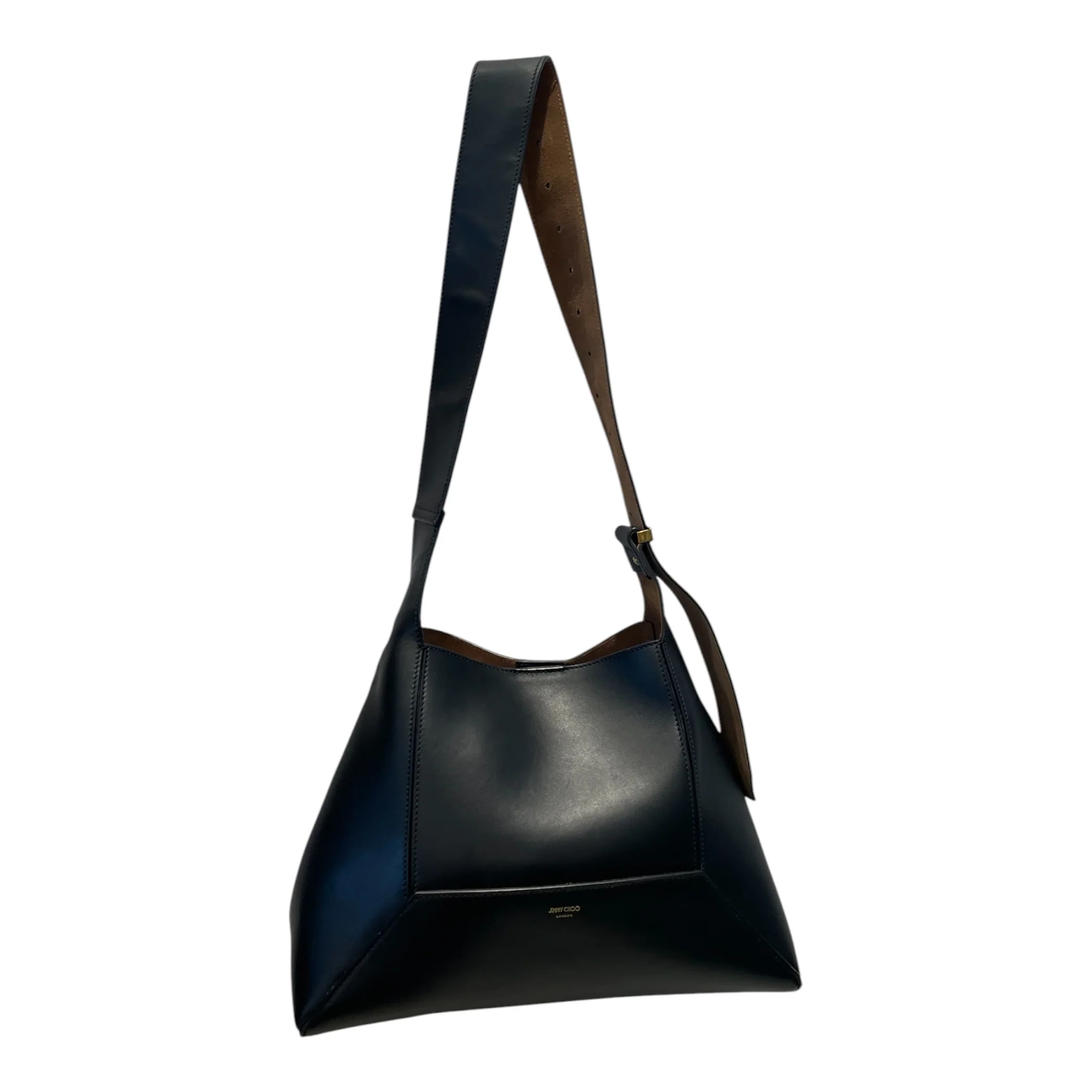 JIMMY CHOO/Tote Bag/Leather/BLK/Diamond Hobo