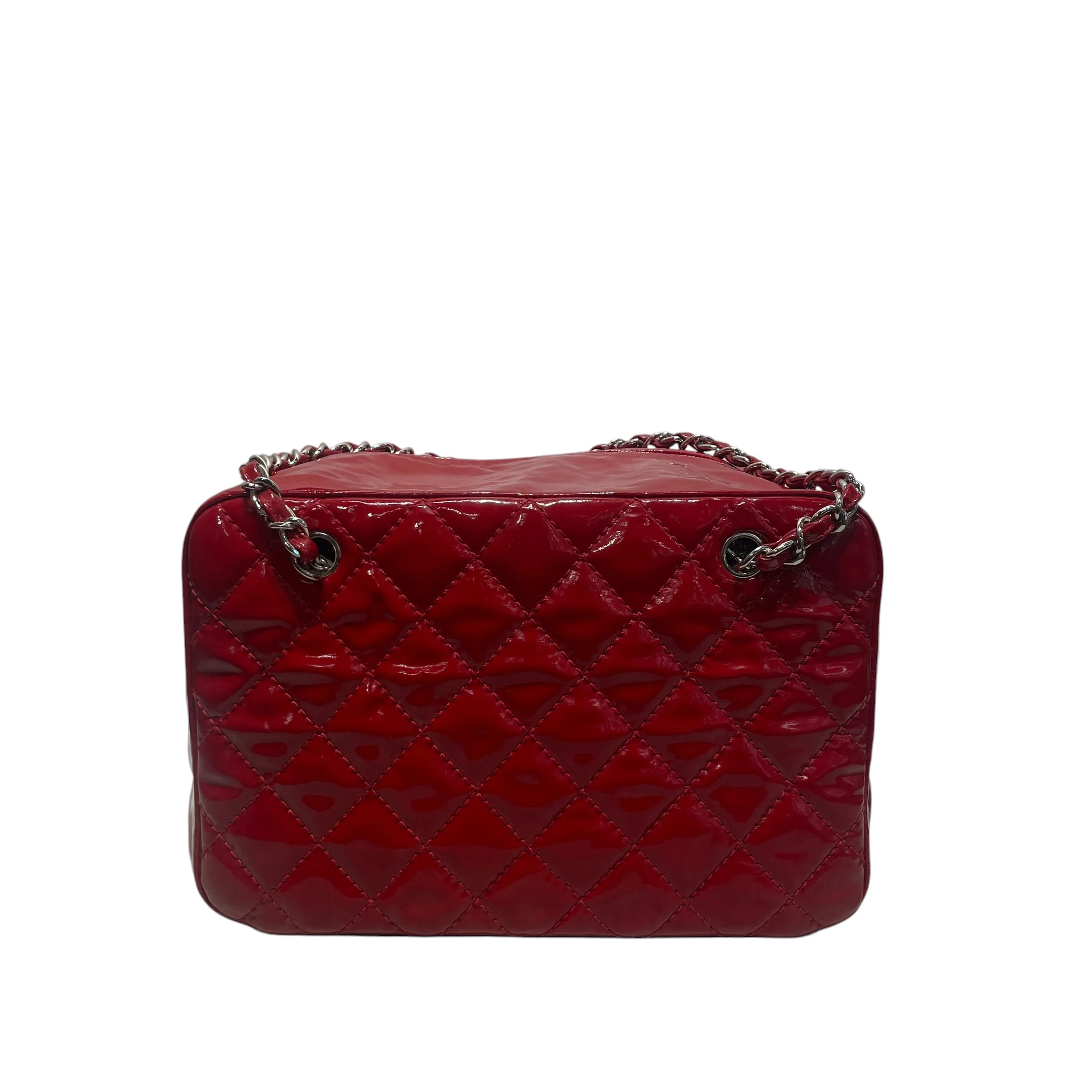 CHANEL/Bag/Leather/RED/Quilted CC Bowler