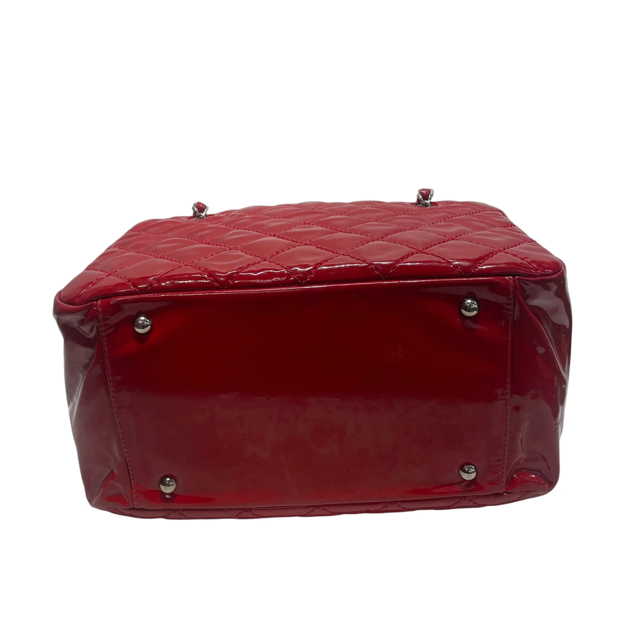 CHANEL/Bag/Leather/RED/Quilted CC Bowler