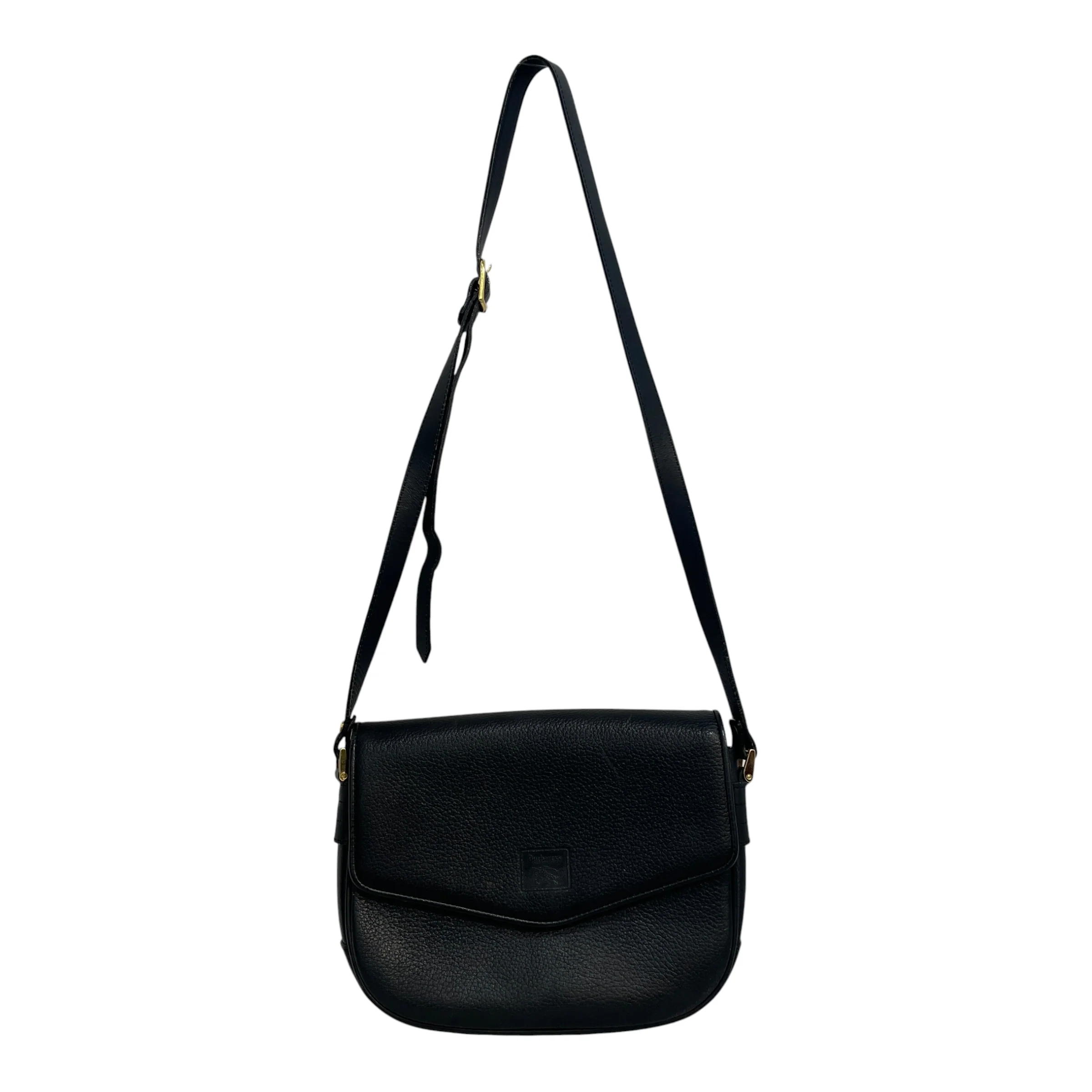 BURBERRYS/Cross Body Bag/Leather/BLK/Vintage Grained Crossbody