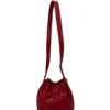 CHANEL/Cross Body Bag/Leather/RED/QUILTED CAVIAR BUCKET BAG